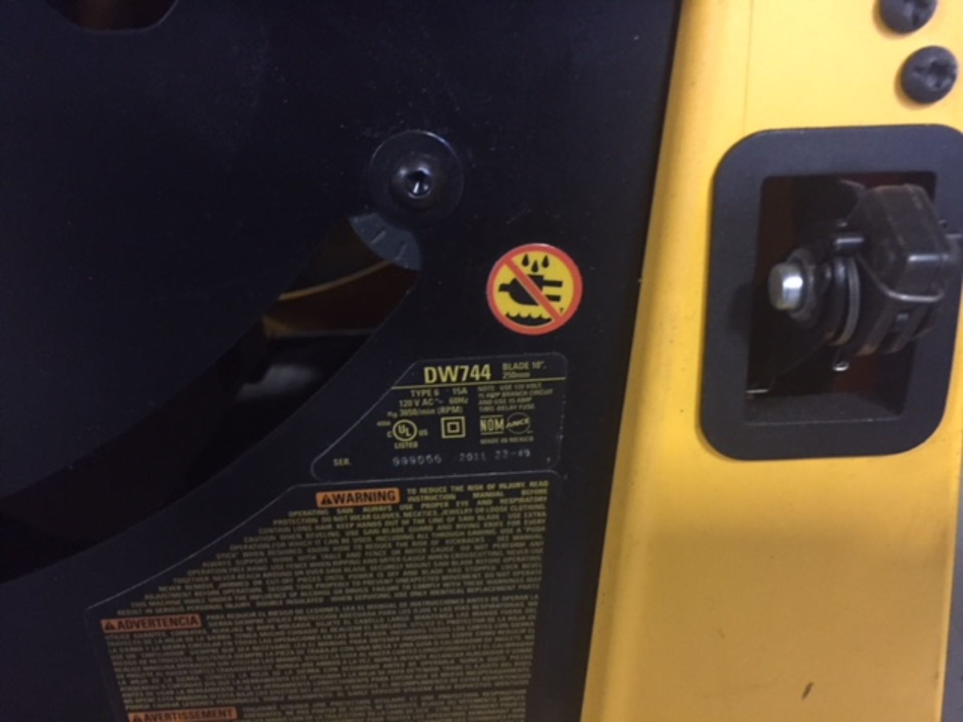 DeWalt Mdl. DW744 Table Saw, with 10" blade (Located in Ronkonkoma, NY) - Image 3 of 3