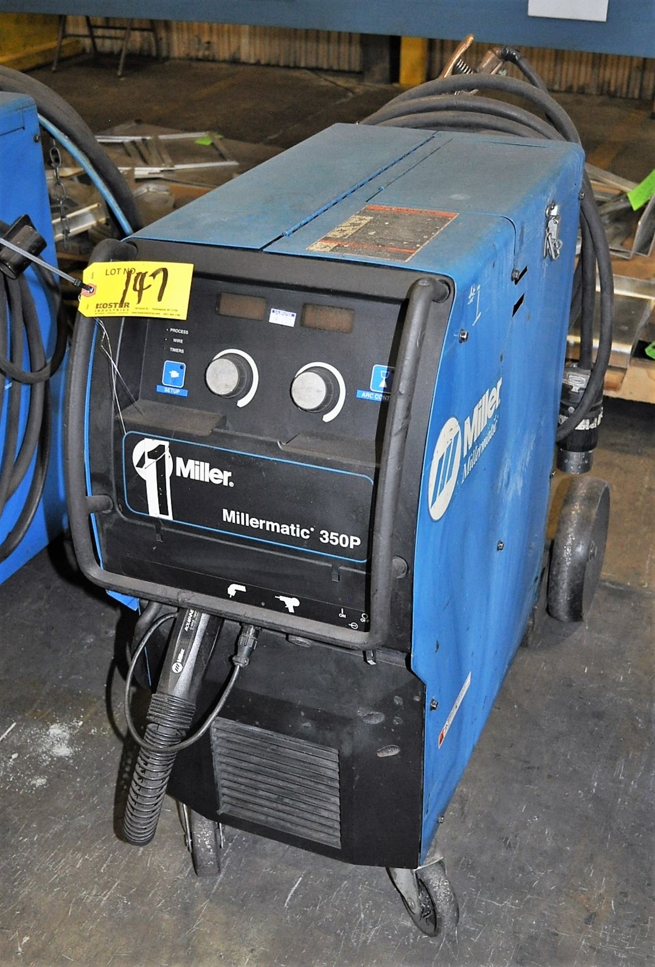 MILLER MILLERMATIC 350 300-AMP WELDING POWER SOURCE, WITH WIRE FEED, 3 & 1 PHASE, S/N: LE282352