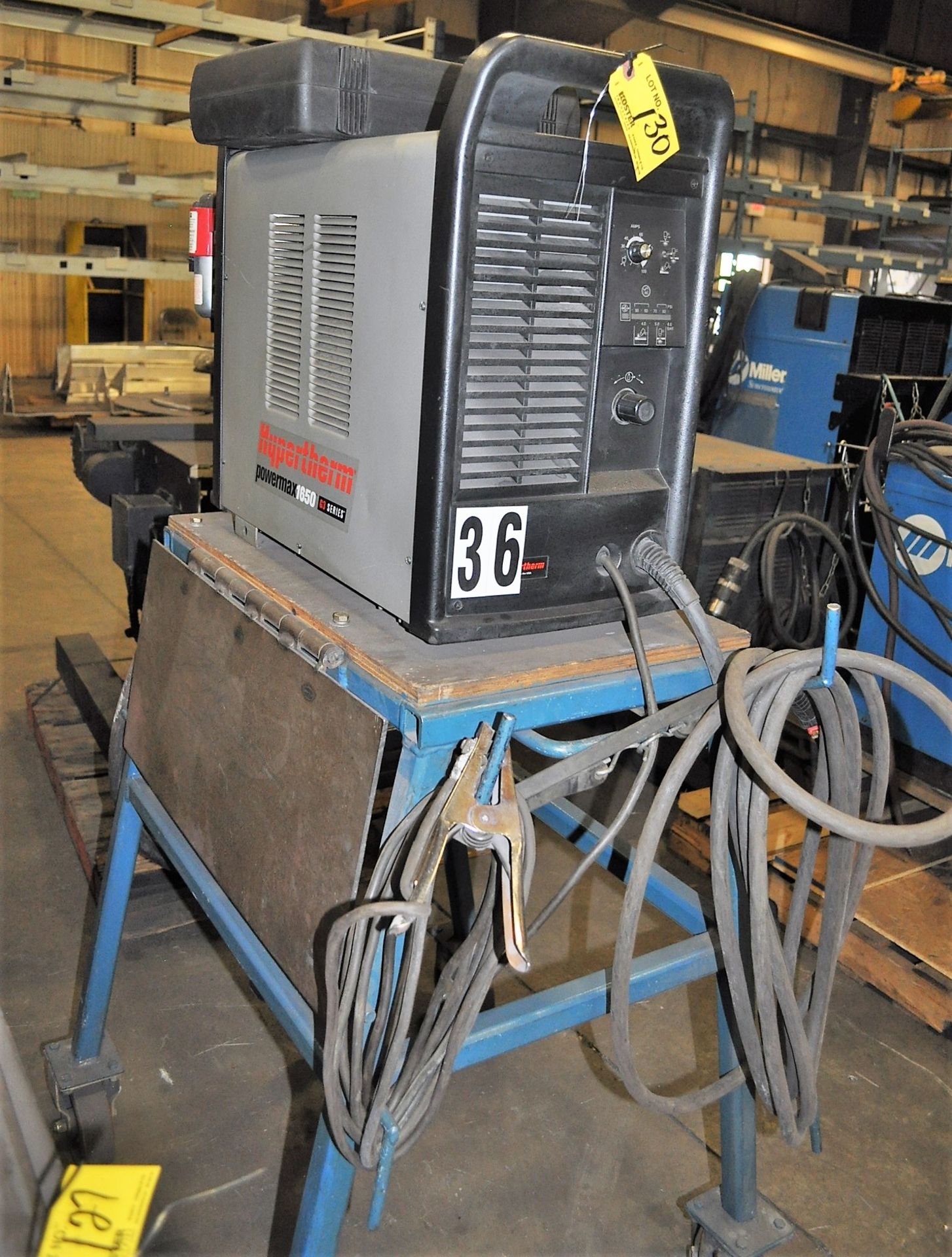 HYPERTHERM POWERMAX 1650 G3 SERIES PLASMA CUTTER & STAND, S/N: 1650-015962 - Image 2 of 3