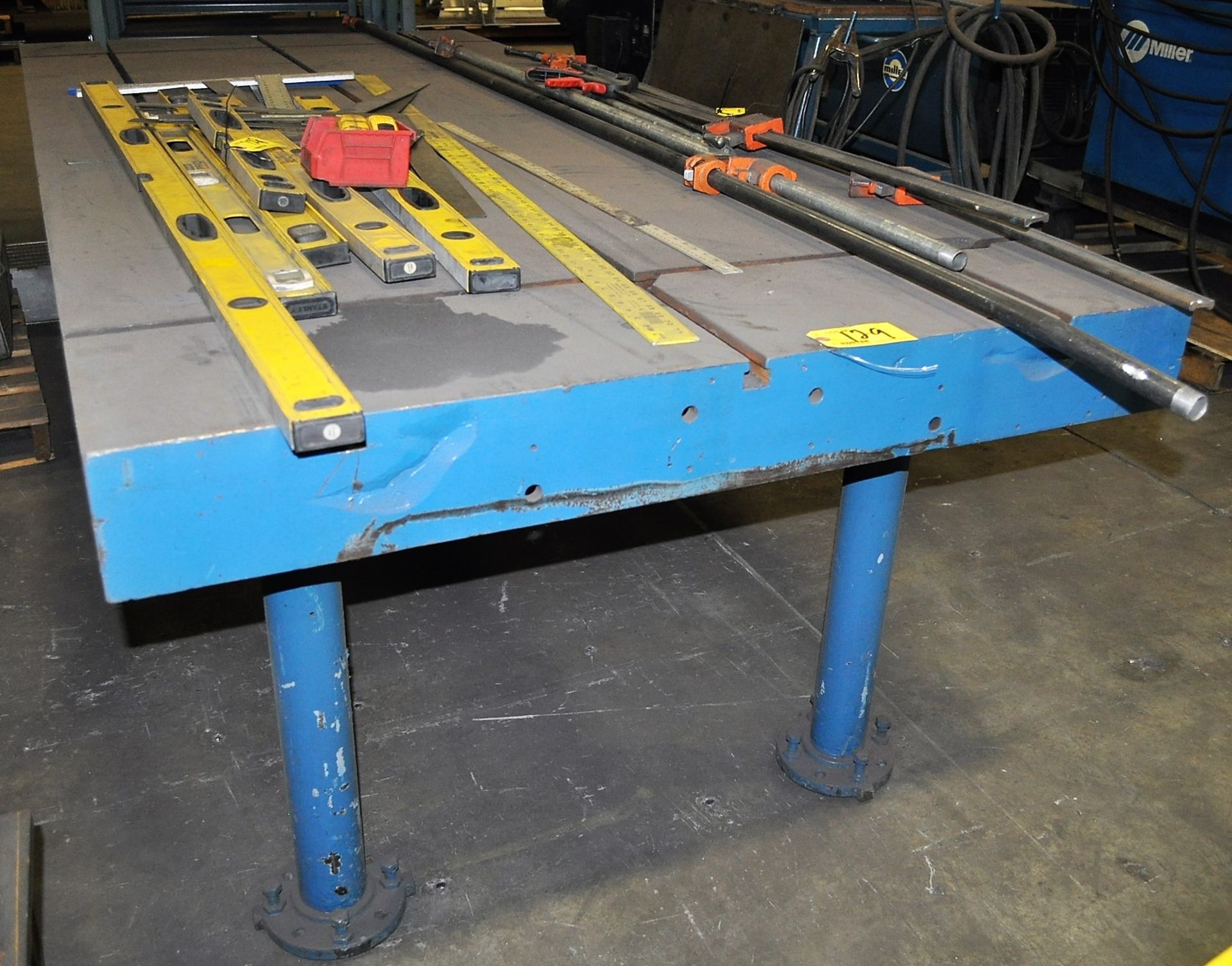 48" X 109" T-SLOTTED STEEL TABLE