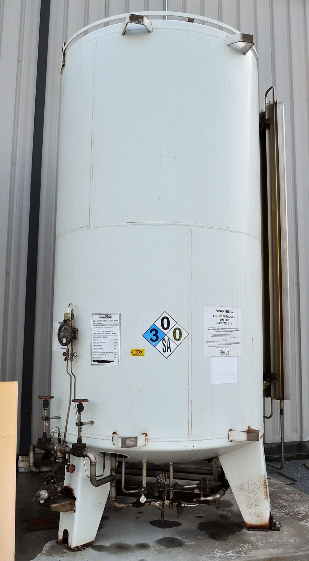 TAYLOR WHARTON LIQUID NITROGEN TANK, 500-PSI @ 100˚F M.A.W.P., -320˚F @ 500-PSI M.D.M.T., 588 SH,