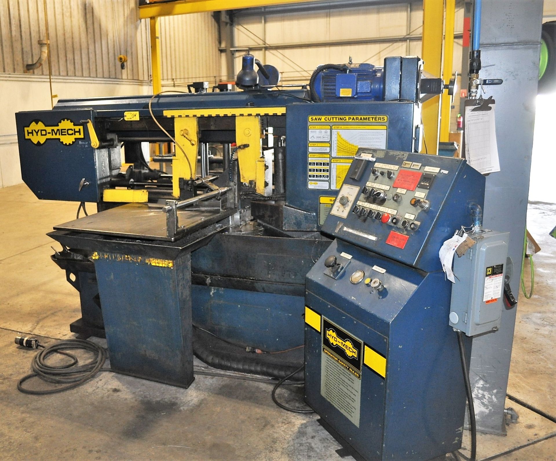 HYD-MECH MDL. S-25A HYDRAULIC VERTICAL BANDSAW, WITH COUNT CONTROLS, MITER TYPE, 18" X 30" MAX - Image 2 of 7