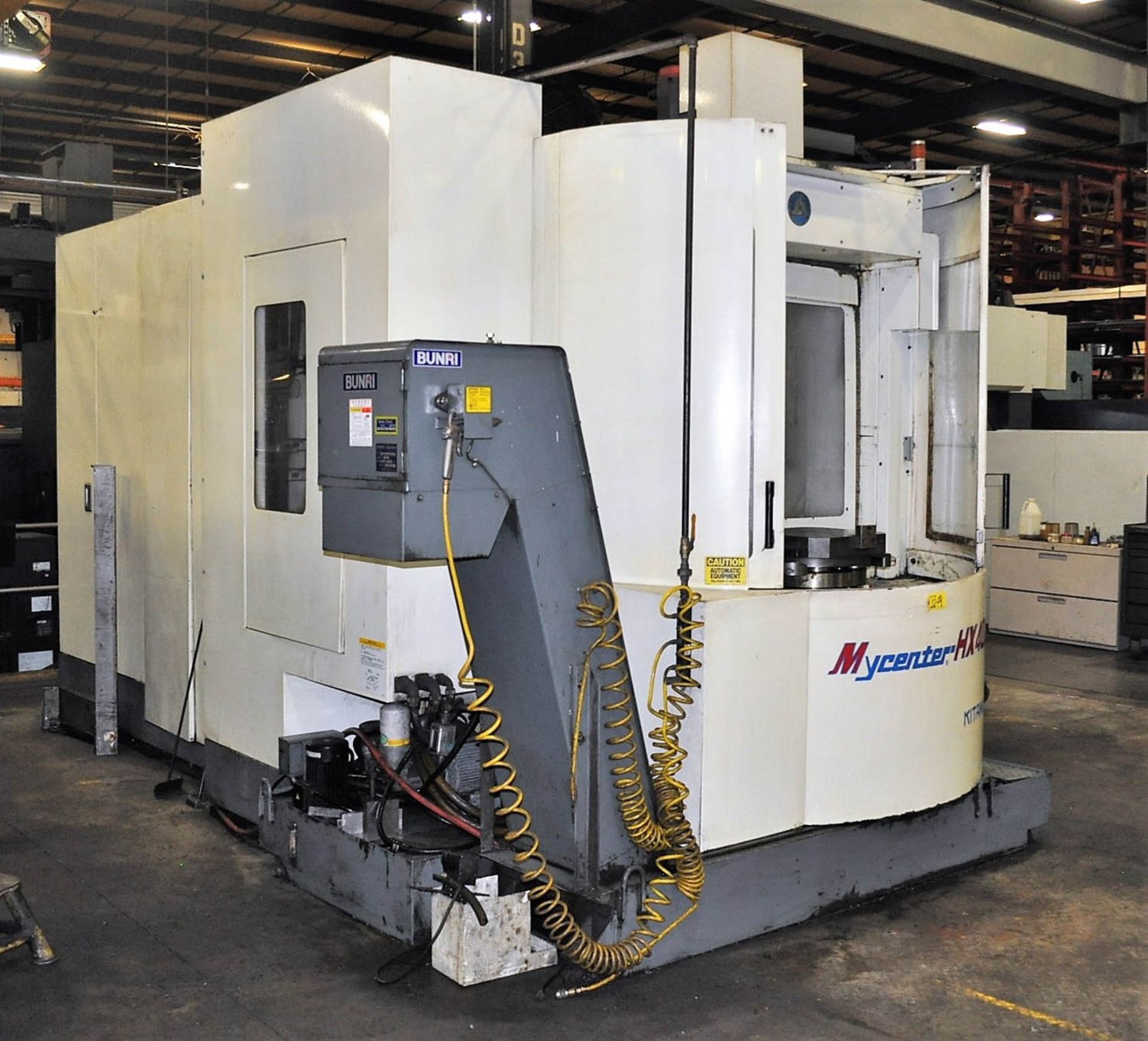 KITAMURA MYCENTER MDL. HX400i CNC HORIZONTAL MACHINING CENTER, WITH FANUC 16iM CNC CONTROL, TRAVELS: - Image 2 of 8