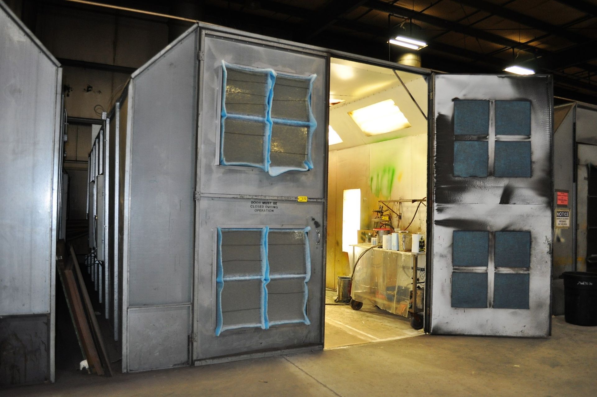 14' WIDE X 27' LONG X 12' HIGH PAINT BOOTH, DOUBLE DOOR, REAR EXHAUST SYSTEM - Image 4 of 4