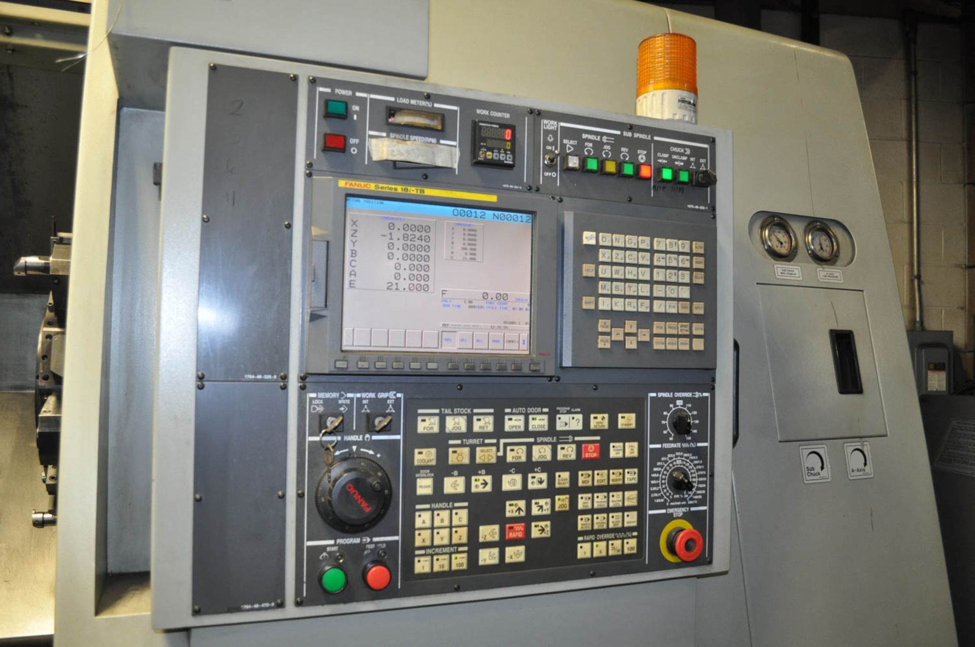 HYUNDAI KIA MDL. SKT250SY CNC TURNING CENTER, WITH SUB-SPINDLE, C/Y AXIS, LIVE MILLING, FANUC - Image 6 of 7