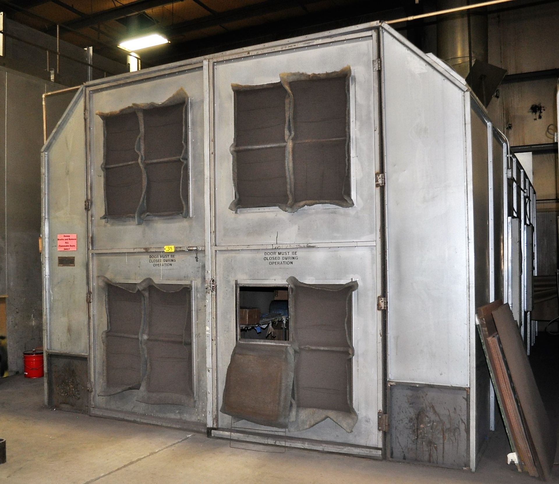 14' WIDE X 27' LONG X 12' HIGH PAINT BOOTH, DOUBLE DOOR, REAR EXHAUST SYSTEM - Image 2 of 2