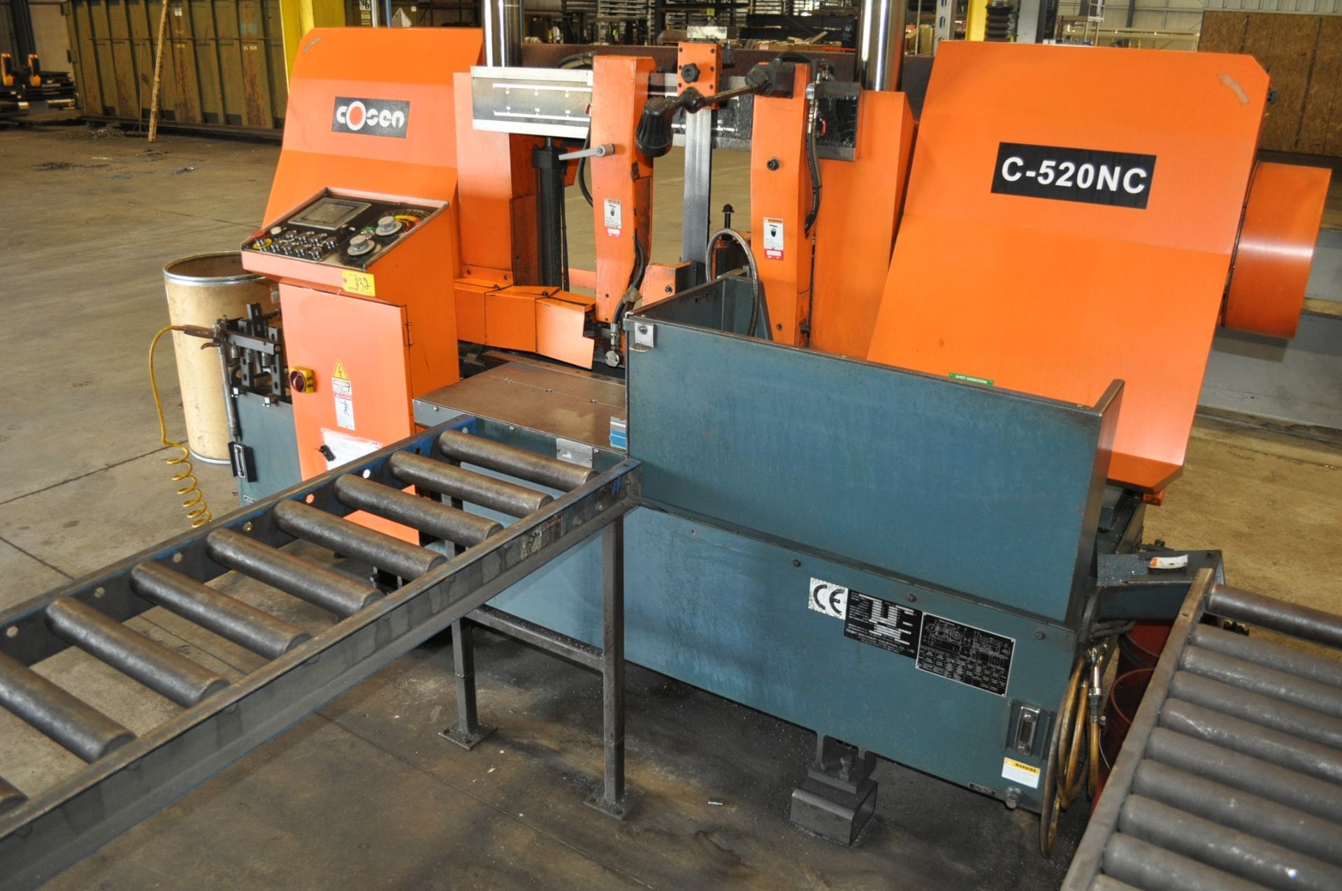 COSEN MDL. C-520NC HYDRAULIC VERTICAL BANDSAW, WITH 520mm MAX SIZE BAR, 520mm X 520mm SQUARE, - Image 4 of 7