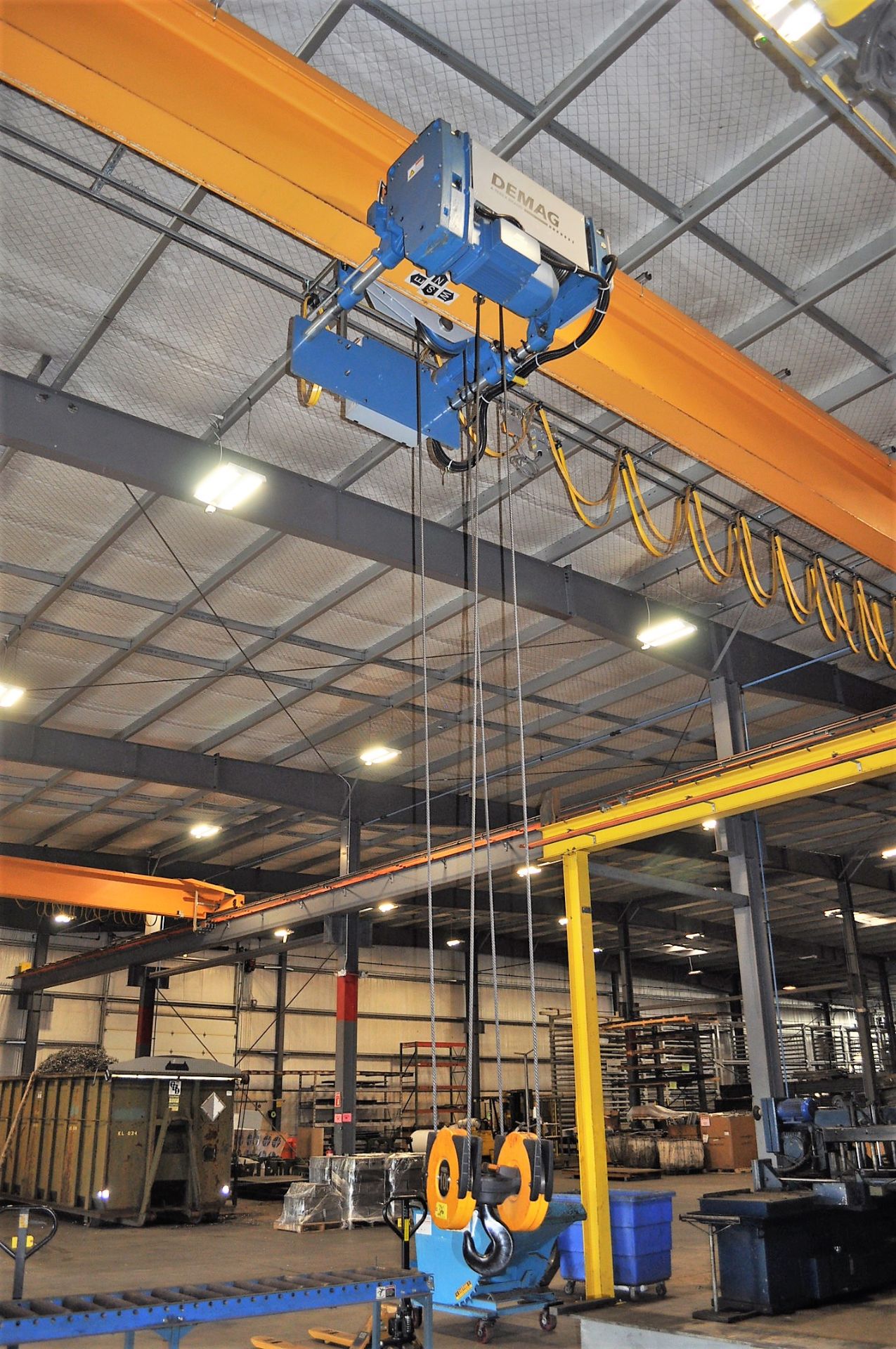 ALTOONA 10 TON TOP RUNNING OVERHEAD BRIDGE CRANE, WITH 58' SPAN, RADIO CONTROLLED, DEMAG 10 TON - Image 3 of 4