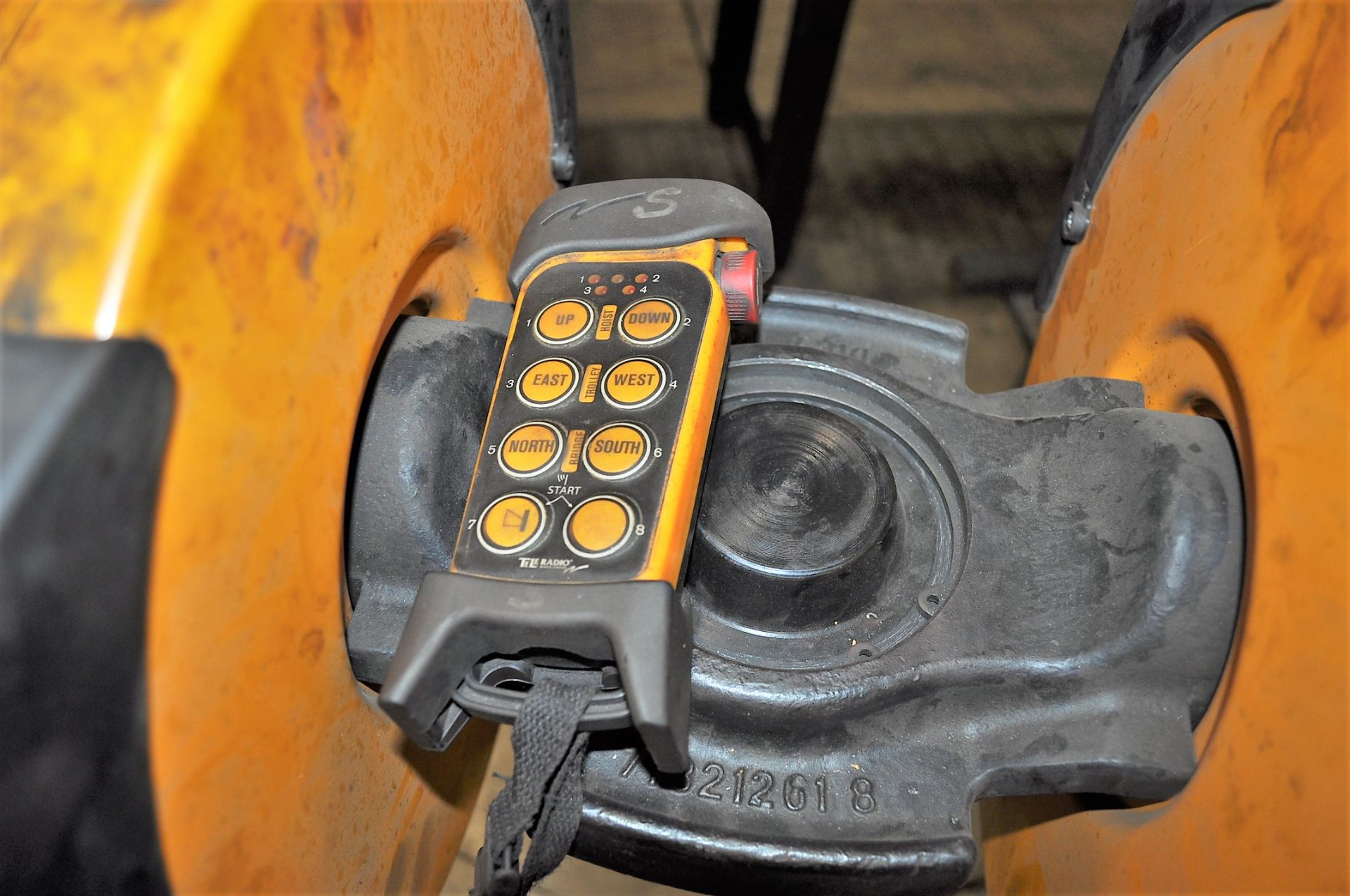 ALTOONA 10 TON TOP RUNNING OVERHEAD BRIDGE CRANE, WITH 58' SPAN, RADIO CONTROLLED, DEMAG 10 TON - Image 4 of 4