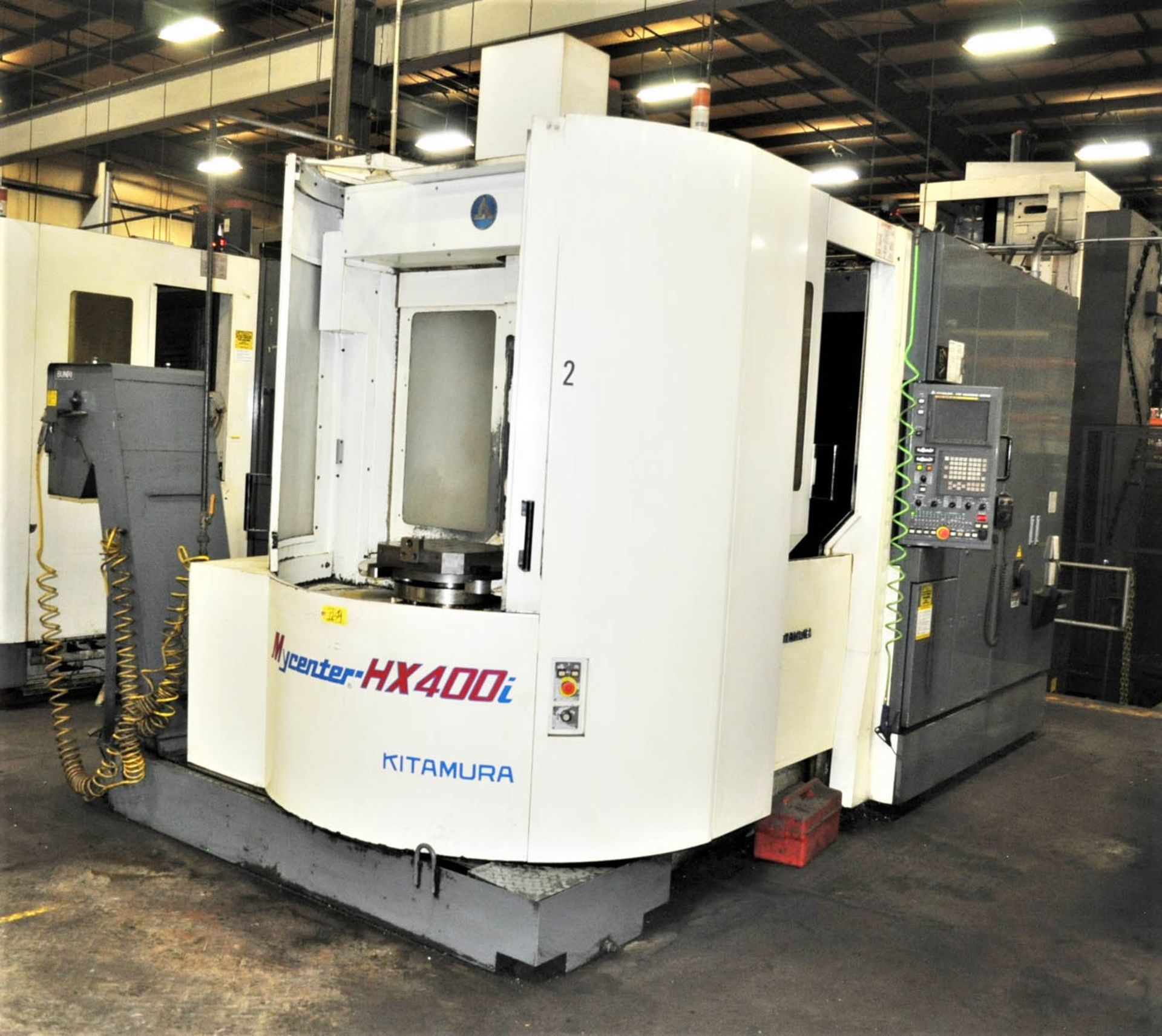 KITAMURA MYCENTER MDL. HX400i CNC HORIZONTAL MACHINING CENTER, WITH FANUC 16iM CNC CONTROL, TRAVELS: