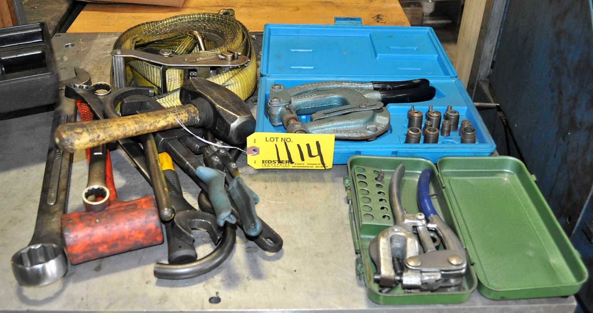 LOT OF ASSORTED PUNCHES & HAND TOOLS