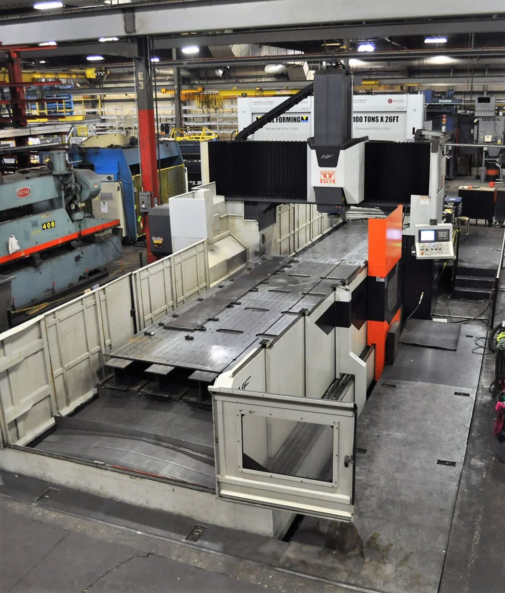 VISION-WIDE V-TEC MDL. NF-6226 CNC 5-FACE DOUBLE COLUMN VERTICAL MACHINING CENTER, WITH FANUC 0iMD