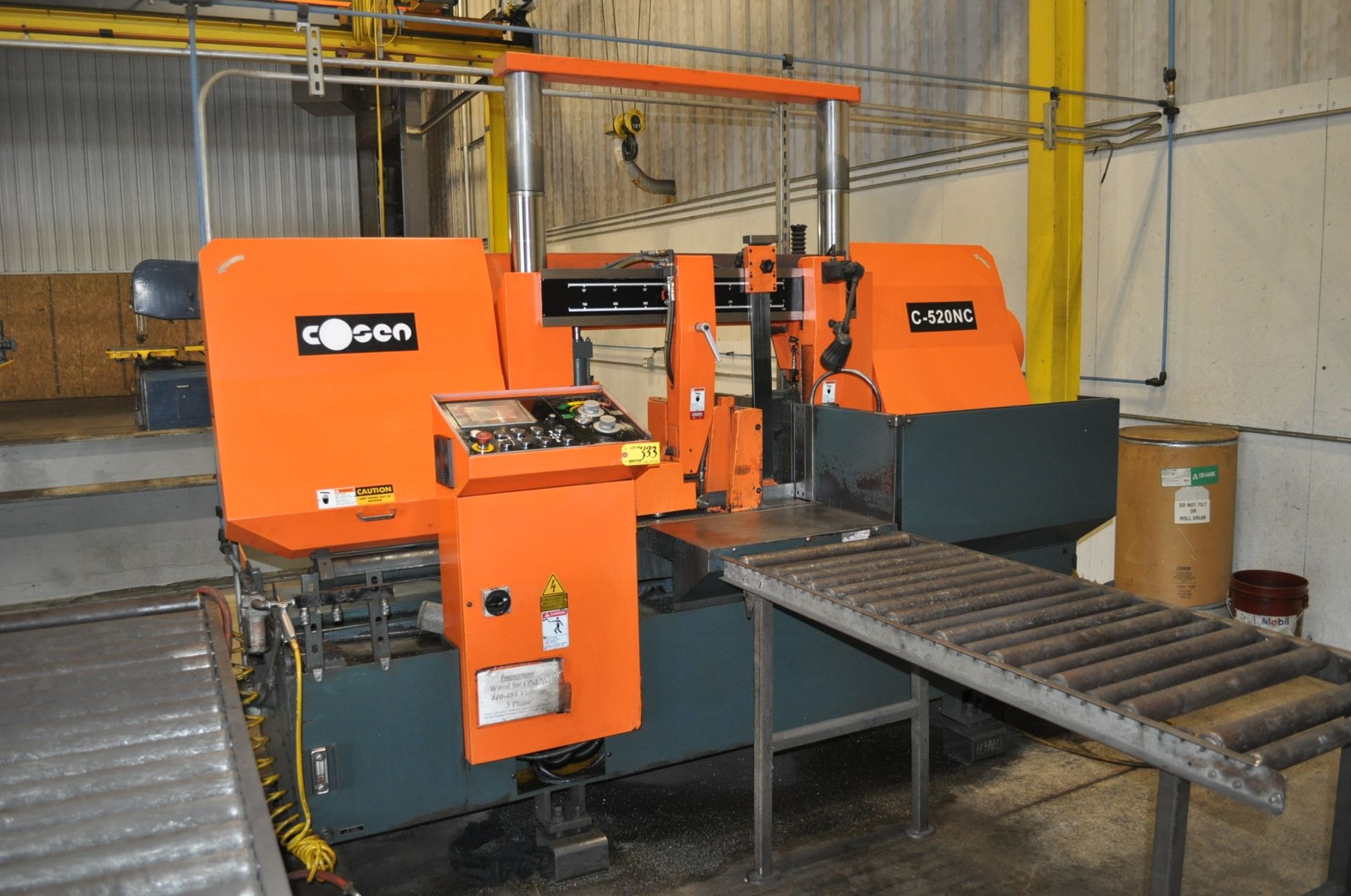 COSEN MDL. C-520NC HYDRAULIC VERTICAL BANDSAW, WITH 520mm MAX SIZE BAR, 520mm X 520mm SQUARE,