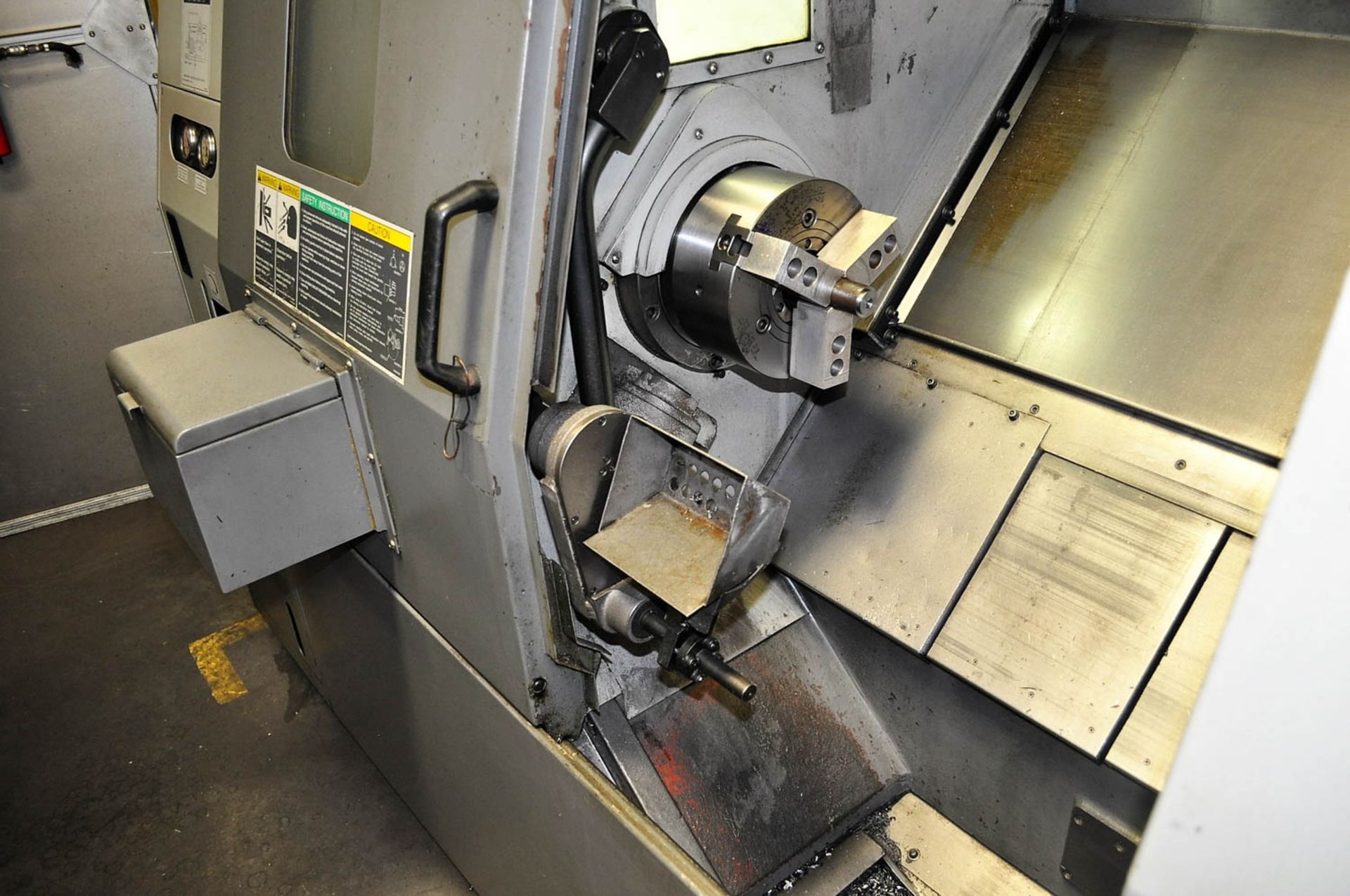 HYUNDAI KIA MDL. SKT21LM CNC TURNING CENTER, WITH LIVE MILLING, FANUC OiTC CNC CONTROL, 21.7" SWING, - Image 5 of 7