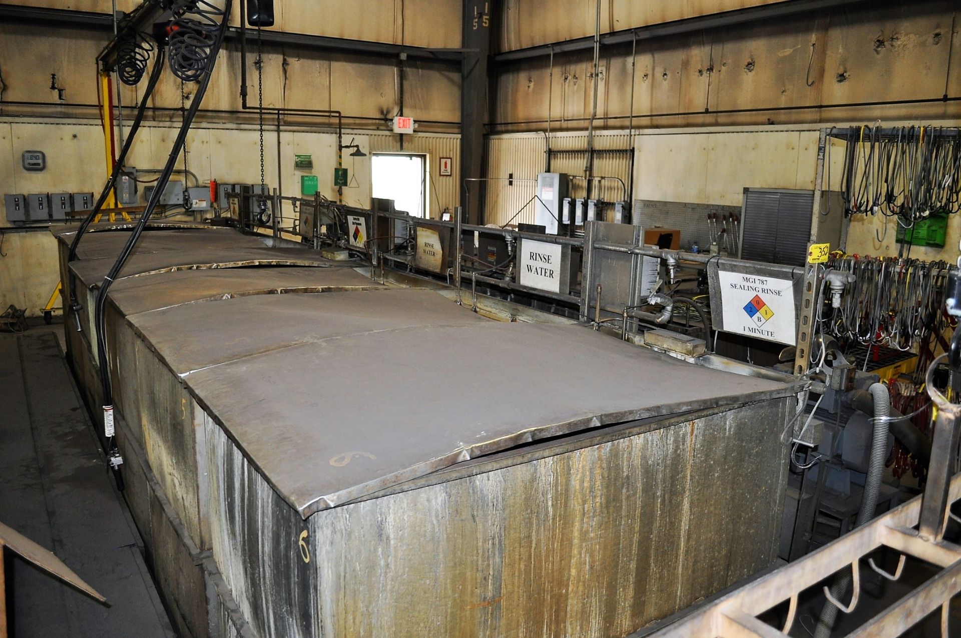 PHOSPHATE RINSE SYSTEM, WITH [6] STAINLESS STEEL TANKS, 7.5HP VACUUM PUMP SYSTEM - Image 2 of 4