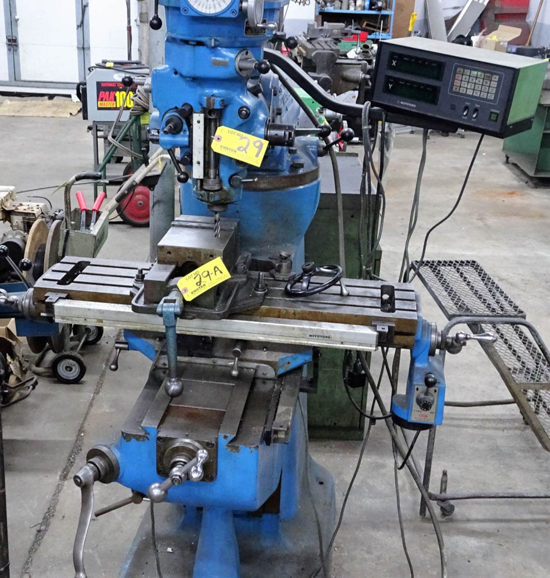 BRIDGEPORT 1-1/2 HP VERTICAL MILLING MACHINE WITH 30" T-SLOT TABLE, POWER FEED, MITUTOYO DIGITAL - Image 2 of 3