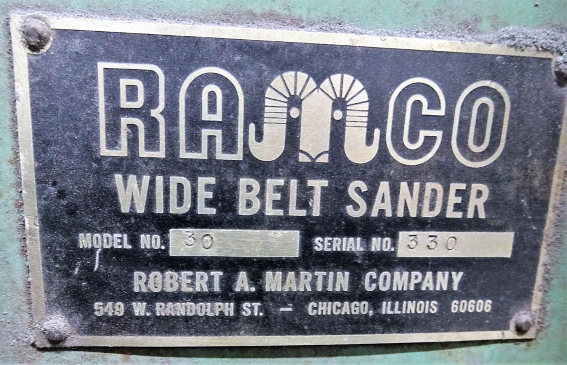 RAMCO MDL. 30, 30" TIME SAVING WIDE BELT SANDER WITH ASSOCIATED SPARE BELTS, S/N: 330 - Image 4 of 4