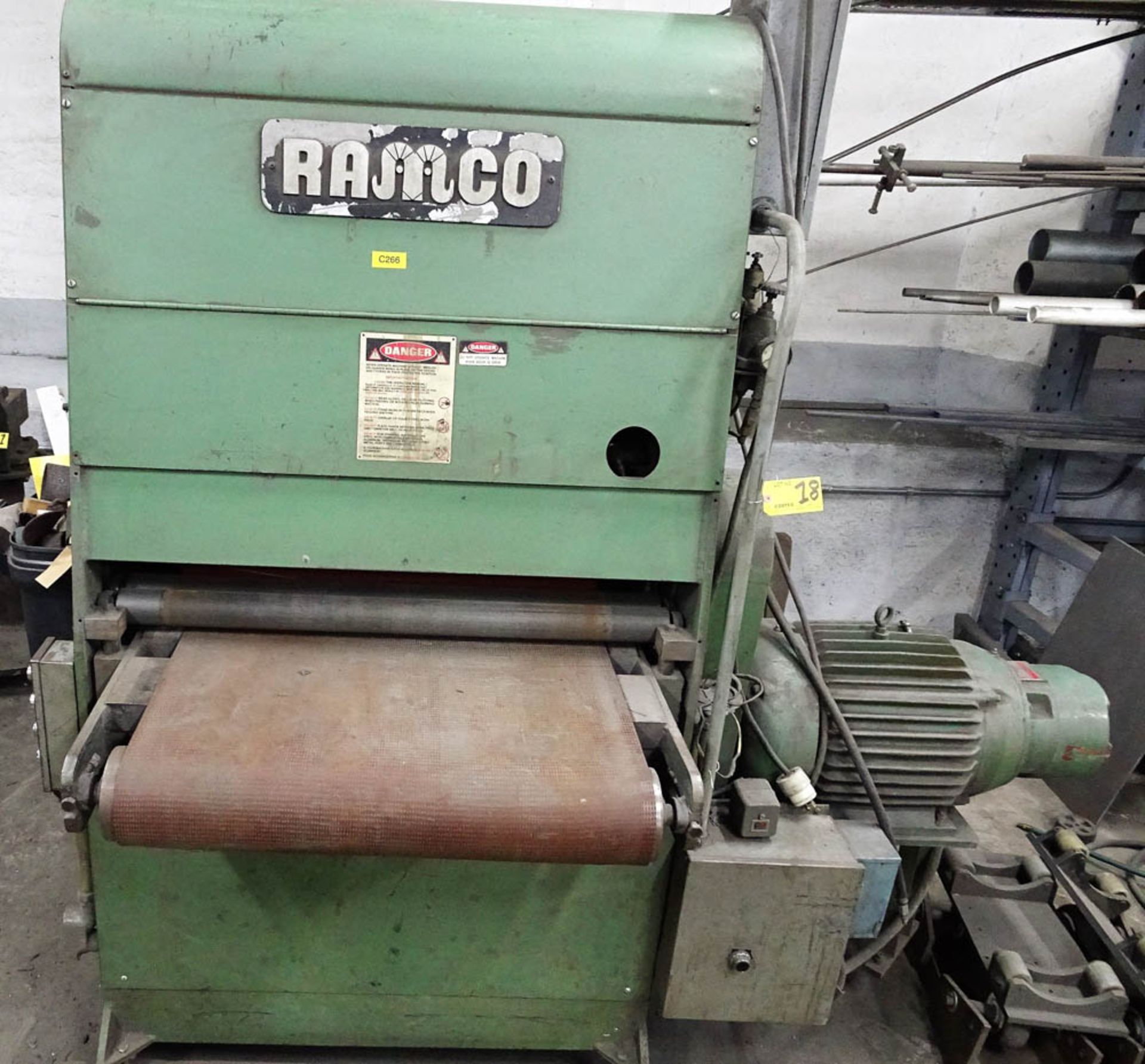 RAMCO MDL. 30, 30" TIME SAVING WIDE BELT SANDER WITH ASSOCIATED SPARE BELTS, S/N: 330