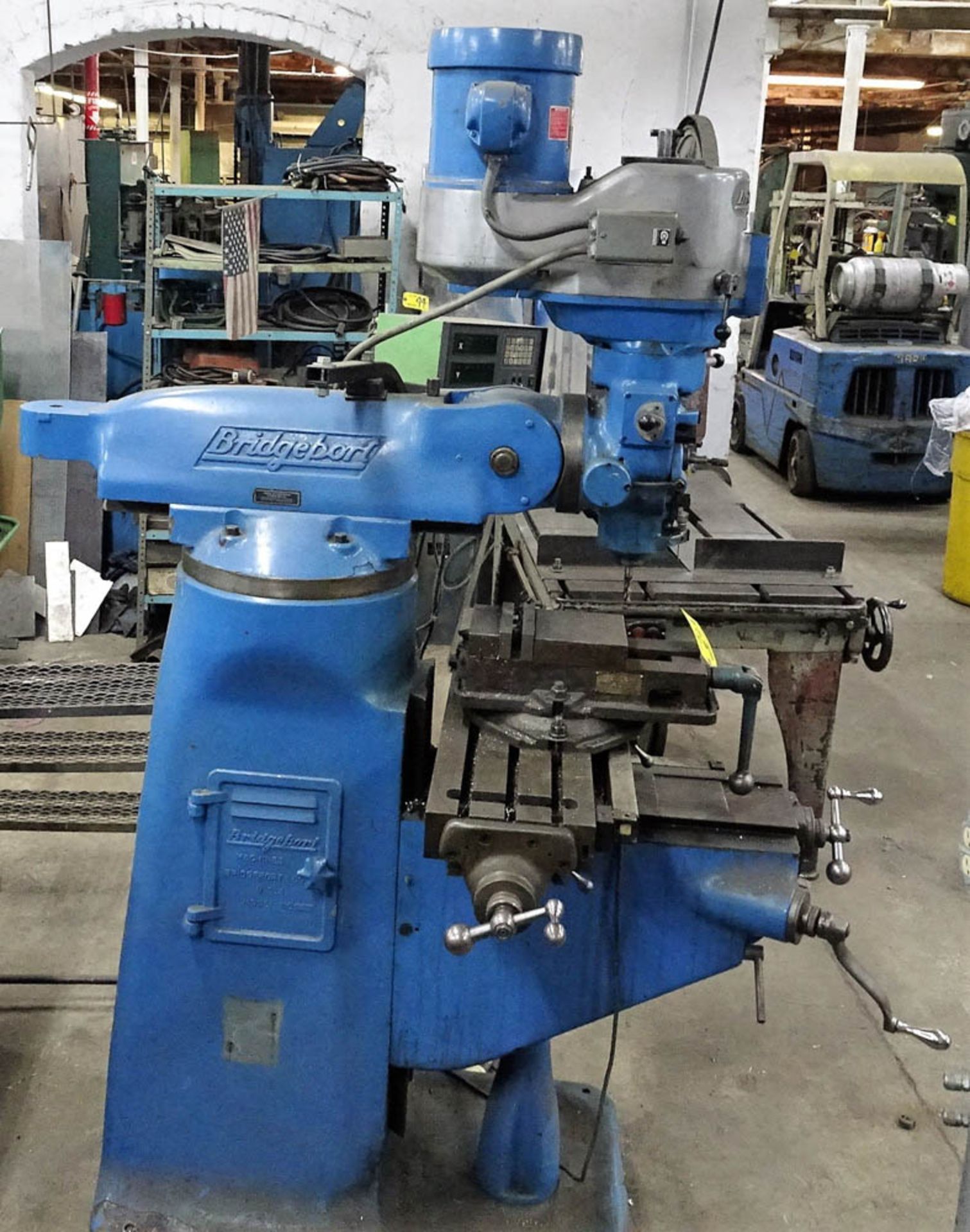 BRIDGEPORT 1-1/2 HP VERTICAL MILLING MACHINE WITH 30" T-SLOT TABLE, POWER FEED, MITUTOYO DIGITAL - Image 3 of 3