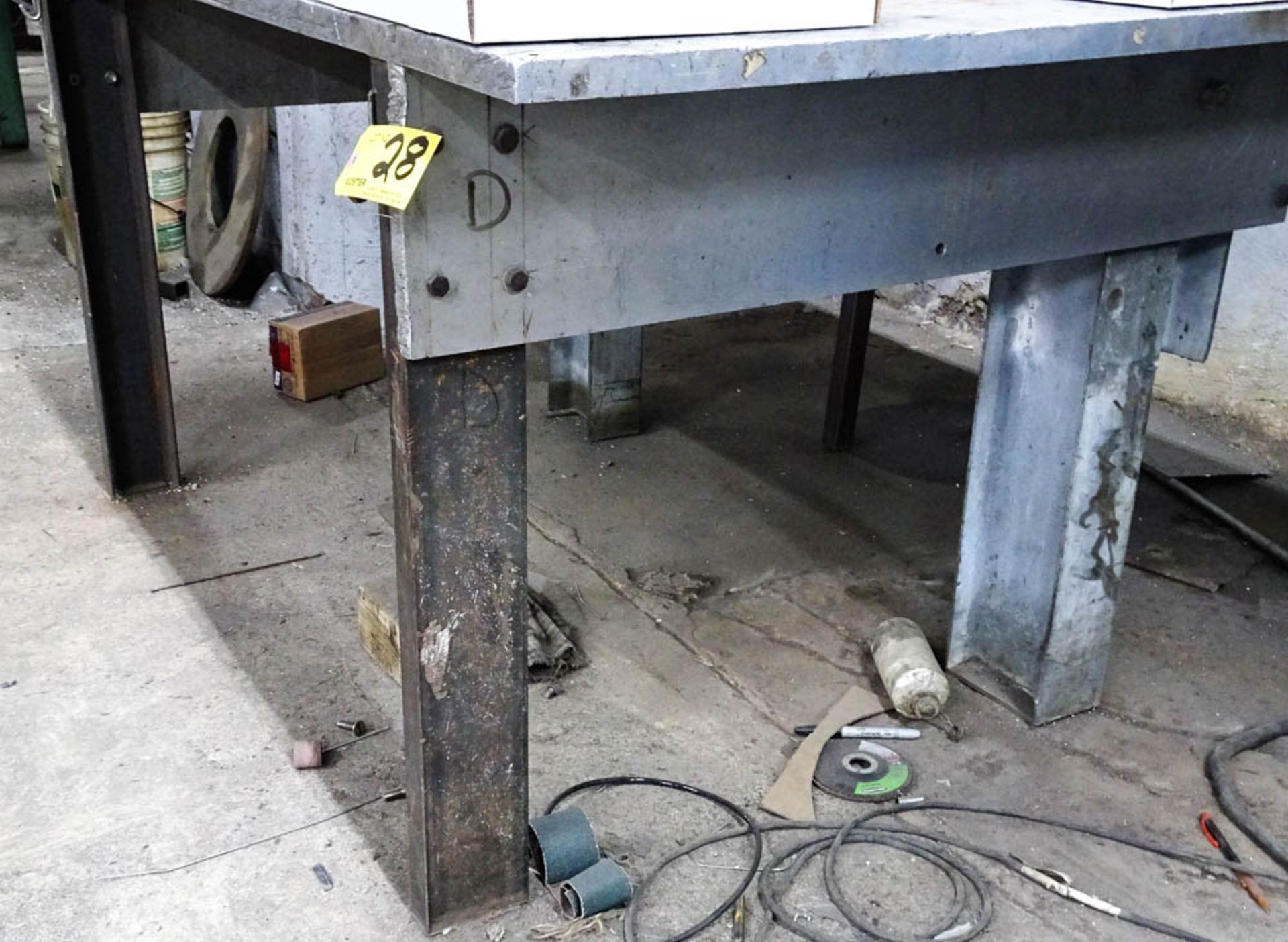 ALUMINUM TOP STEEL FRAMED LAYOUT WELDING TABLE, 50" X 48" X 1" THICK, AND (1) 60" X 48" X 1" THICK - Image 2 of 2