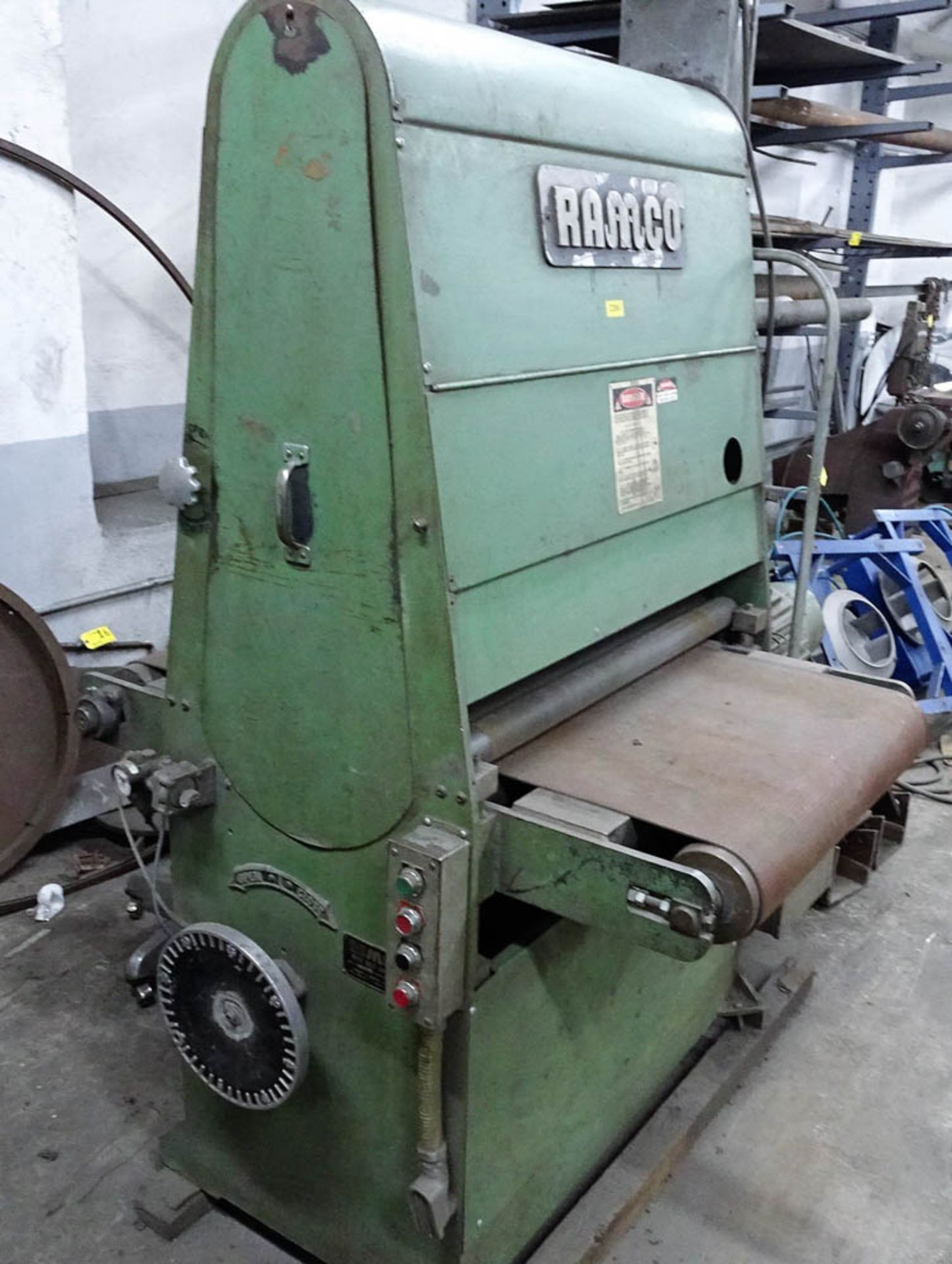 RAMCO MDL. 30, 30" TIME SAVING WIDE BELT SANDER WITH ASSOCIATED SPARE BELTS, S/N: 330 - Image 3 of 4