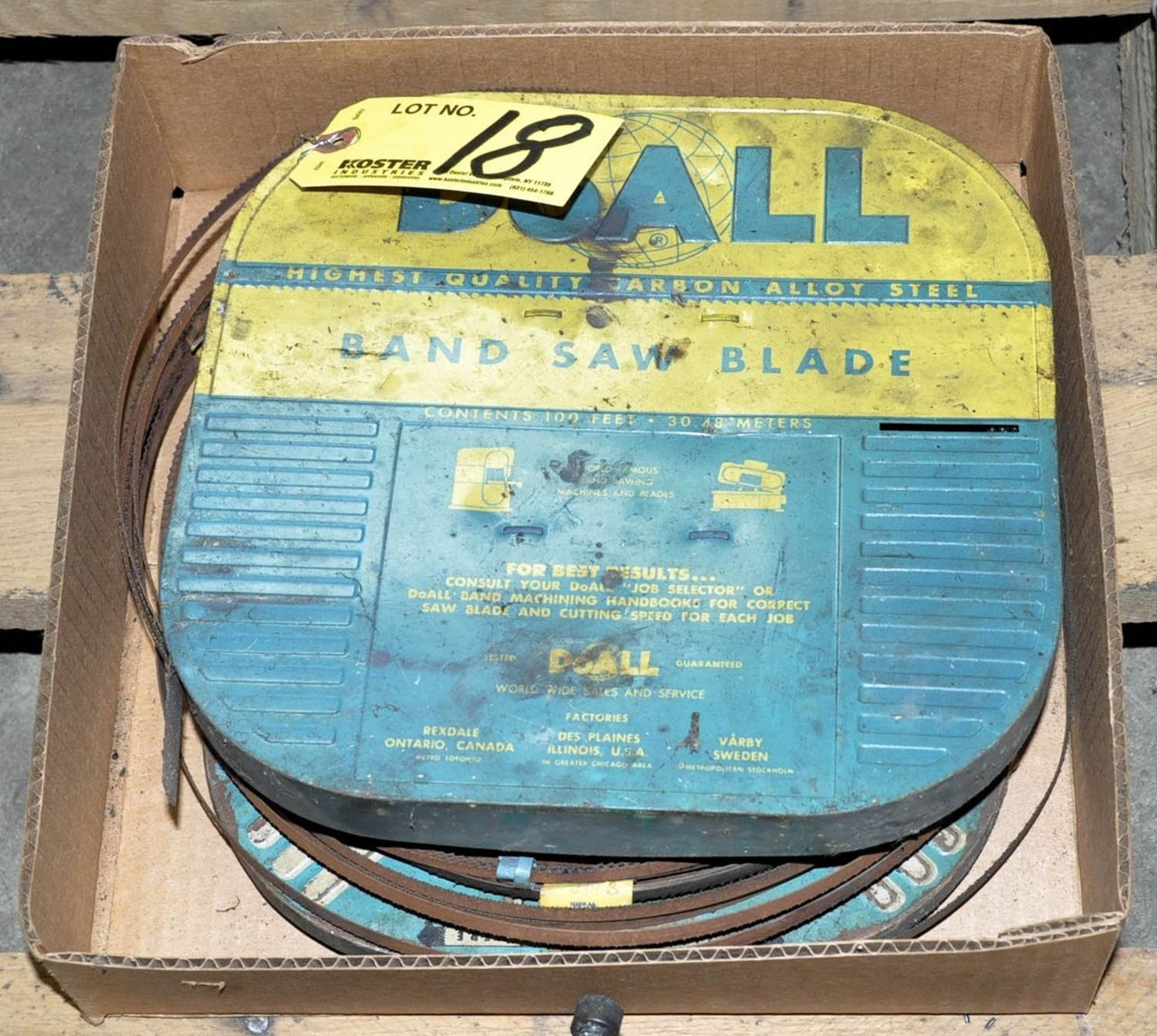 BOX OF ASSORTED BANDSAW BLADES