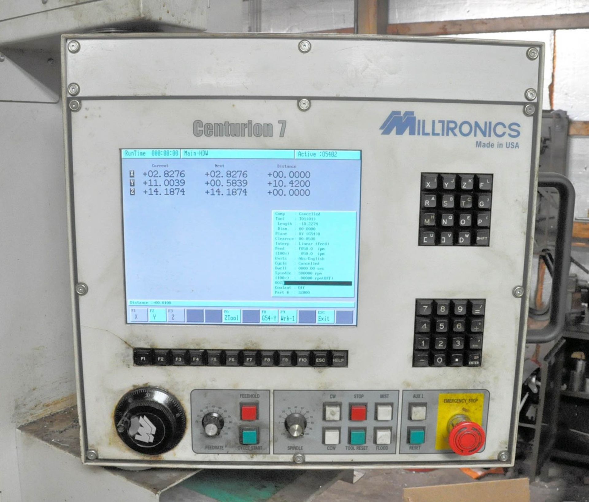 MILLTRONIC MDL. VM15 SERIES C CNC VERTICAL MACHINING CENTER, WITH MILLTRONICS CENTURION 7 CNC - Image 2 of 7