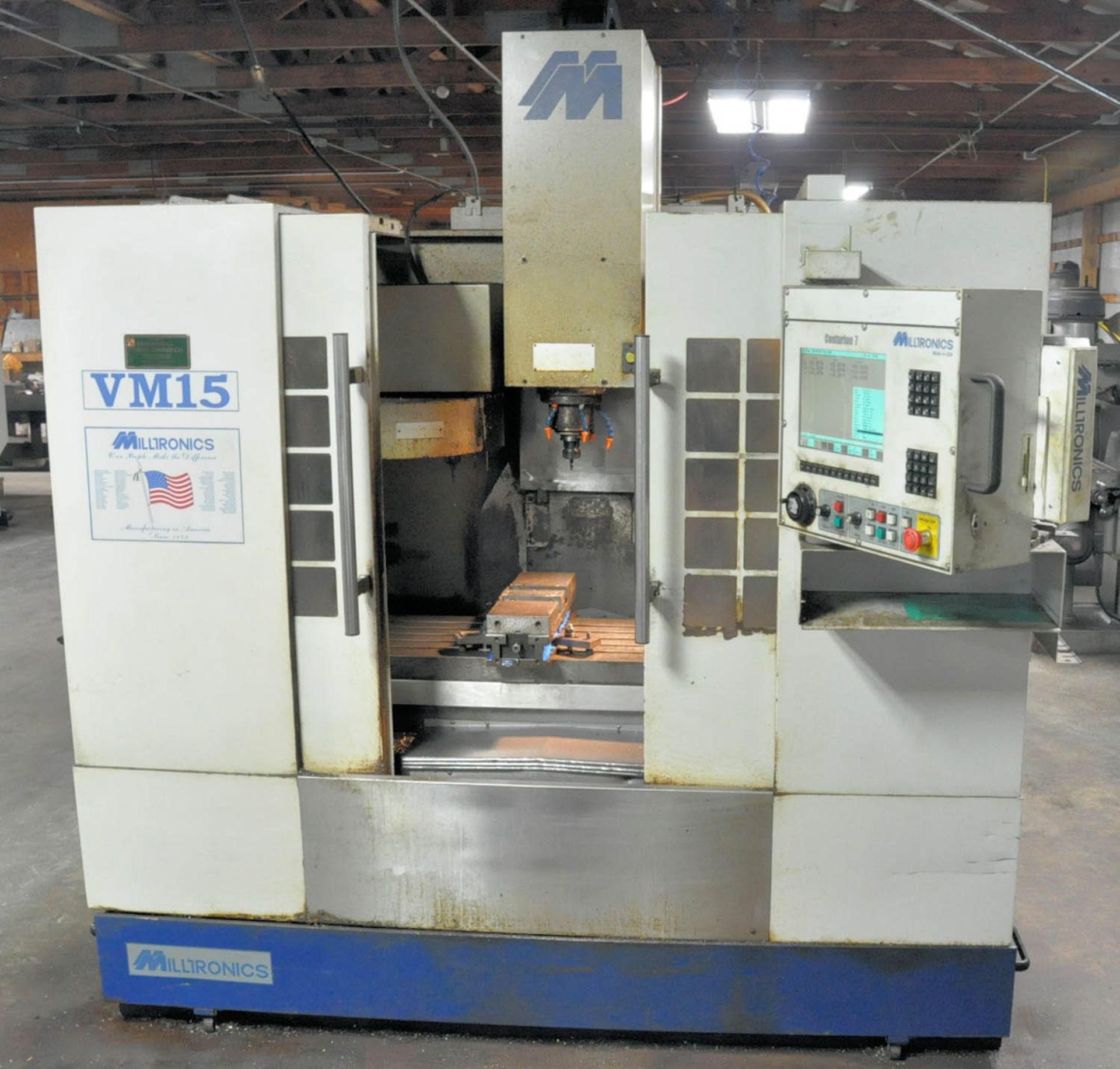 MILLTRONIC MDL. VM15 SERIES C CNC VERTICAL MACHINING CENTER, WITH MILLTRONICS CENTURION 7 CNC