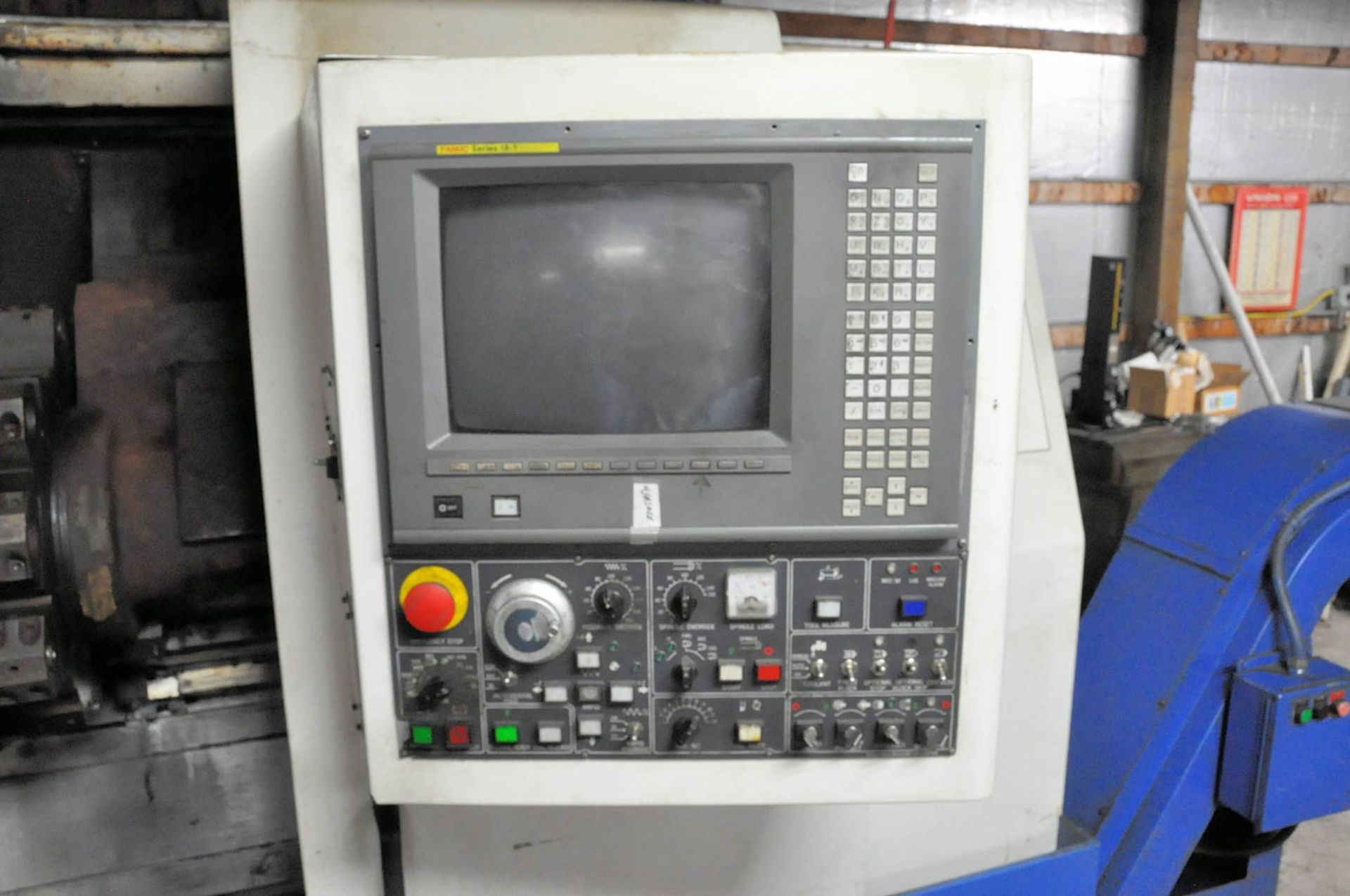 DAEWOO PUMA MDL. 12S LATHE, WITH FANUC SERIES 18-T CNC CONTROLLER, 3" THRU SPINDLE, 18" X 30" - Image 3 of 9
