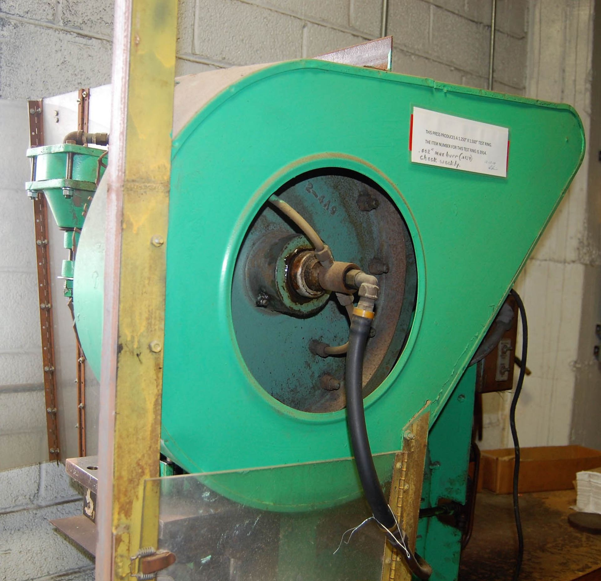 15-TON ROUSSELLE #2E AIR CLUTCH FLYWHEEL TYPE OBI PRESS, DUAL PALM, 16-1/4" X 11" BED, S/N: 13958 - Image 2 of 8