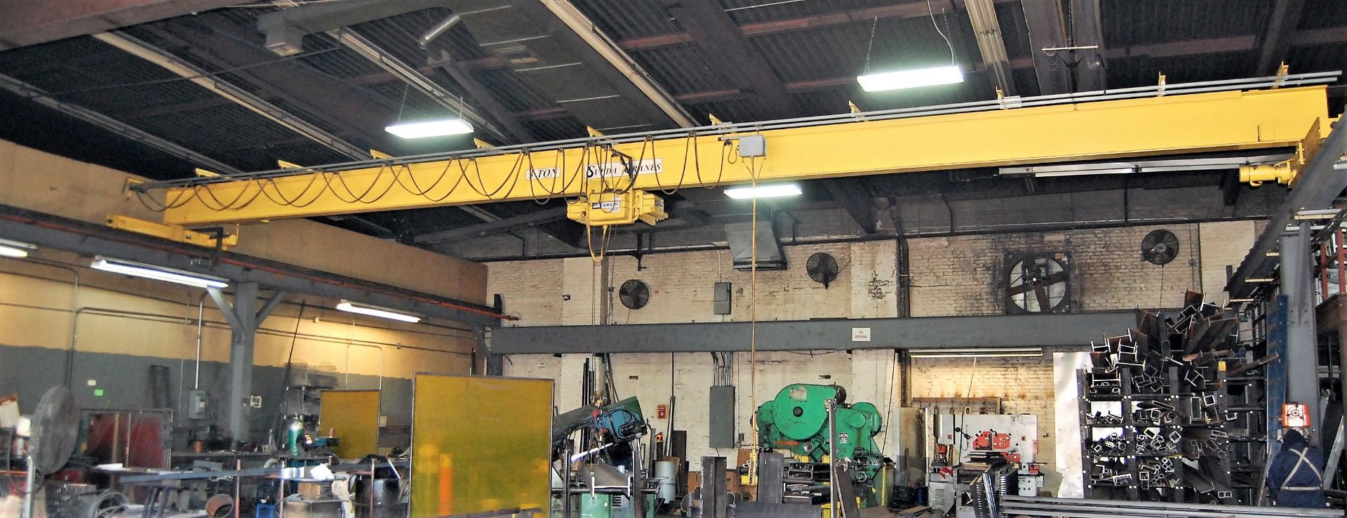 3 TON ACCO WRIGHT "SPEEDWAY" OVERHEAD BRIDGE CRANE, TOP RUNNING, SINGLE GIRDER, WITH APPROXIMATELY