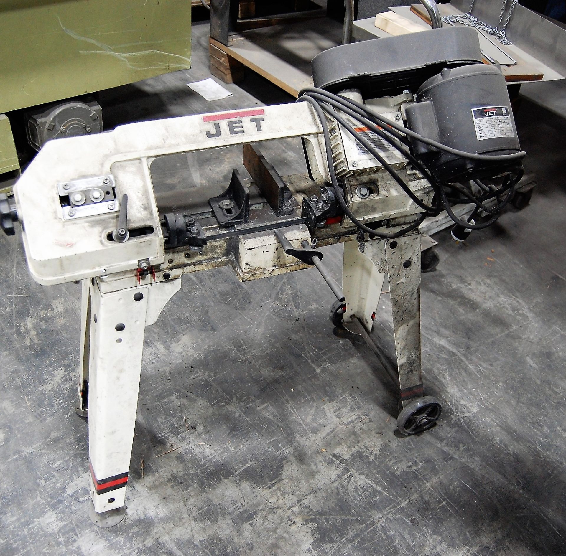 5" X 7" JET MDL. 414458 HORIZONTAL / VERTICAL BANDSAW, 1/2HP, SINGLE PHASE, S/N: 070425866 [