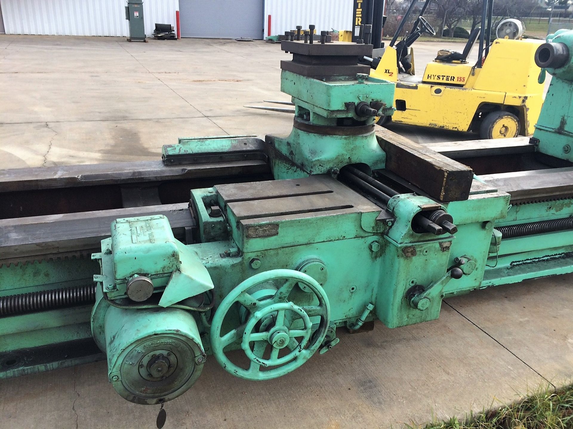 50”X180” NILES ENGINE LATHE, 40” OCS, 94 RPM, FACEPLATE WITH JAWS, 30 HP 440 VOLT, S/N: 22040 - Image 3 of 5