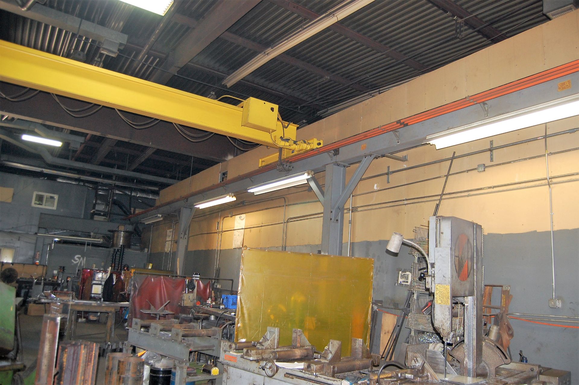 3 TON ACCO WRIGHT "SPEEDWAY" OVERHEAD BRIDGE CRANE, TOP RUNNING, SINGLE GIRDER, WITH APPROXIMATELY - Image 3 of 11