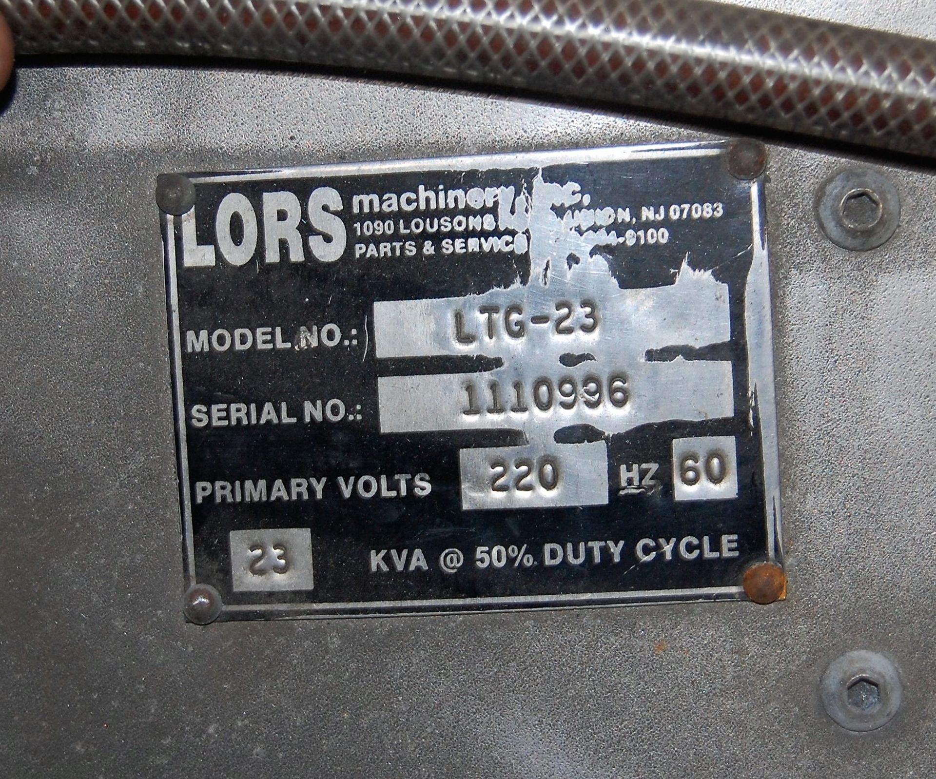 LORS MDL. LTG-23 HANGING SPOT WELDER, 23-KVA @ 50% DUTY CYCLE, WITH TECNA MDL. 9165B BALANCER, 36- - Image 3 of 4