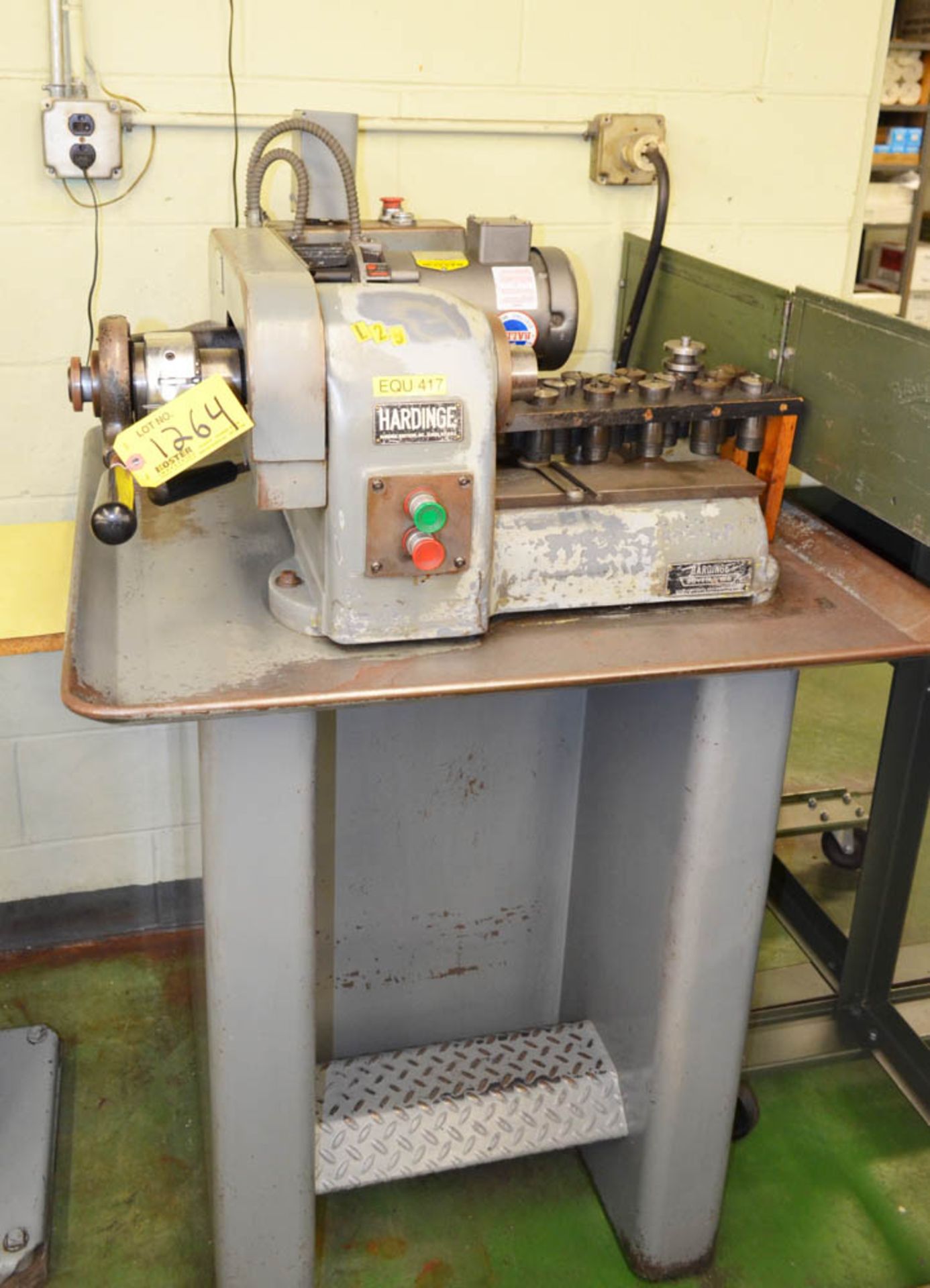HARDINGE SPEED LATHE, WITH COLLET CLOSER, ASSORTED 5C COLLETS