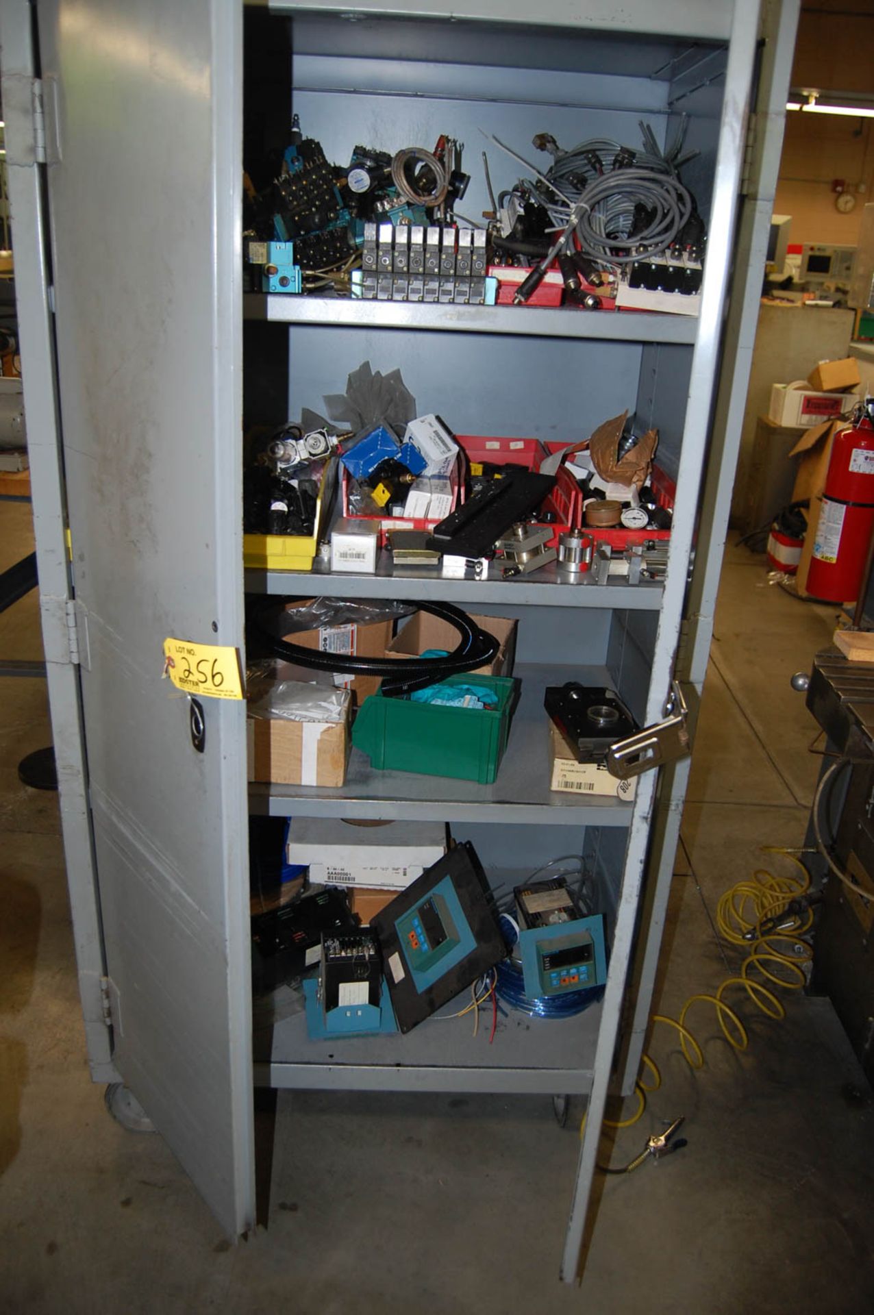 CABINET WITH ASSORTED ELECTRICAL