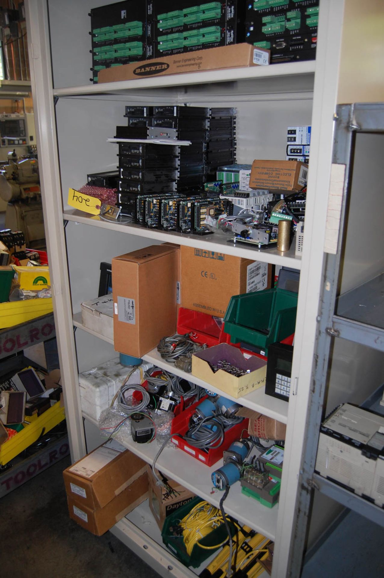 CABINET WITH ASSORTED ELECTRICAL