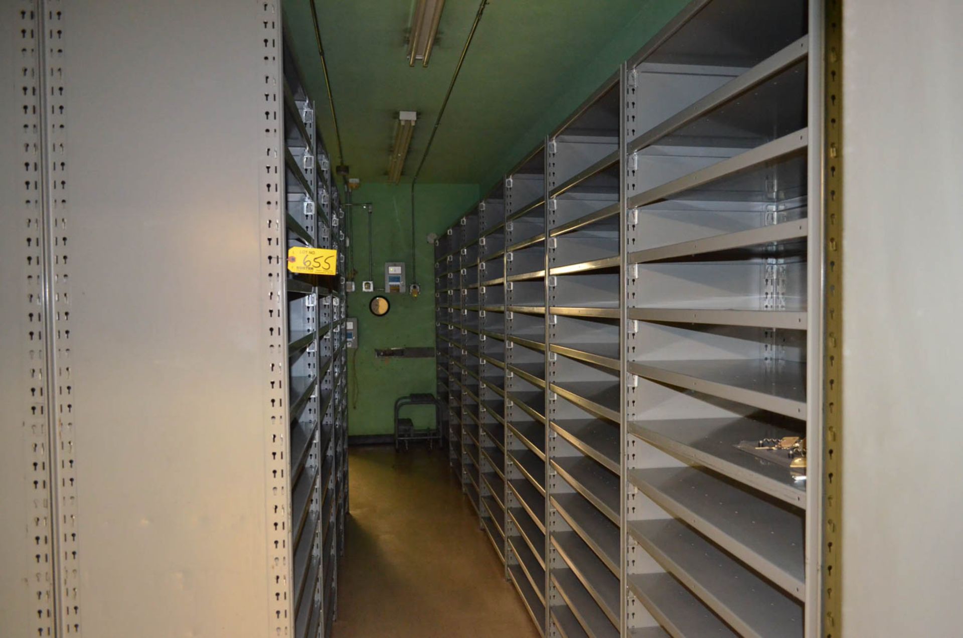 LOT OF SHELVING IN VAULT