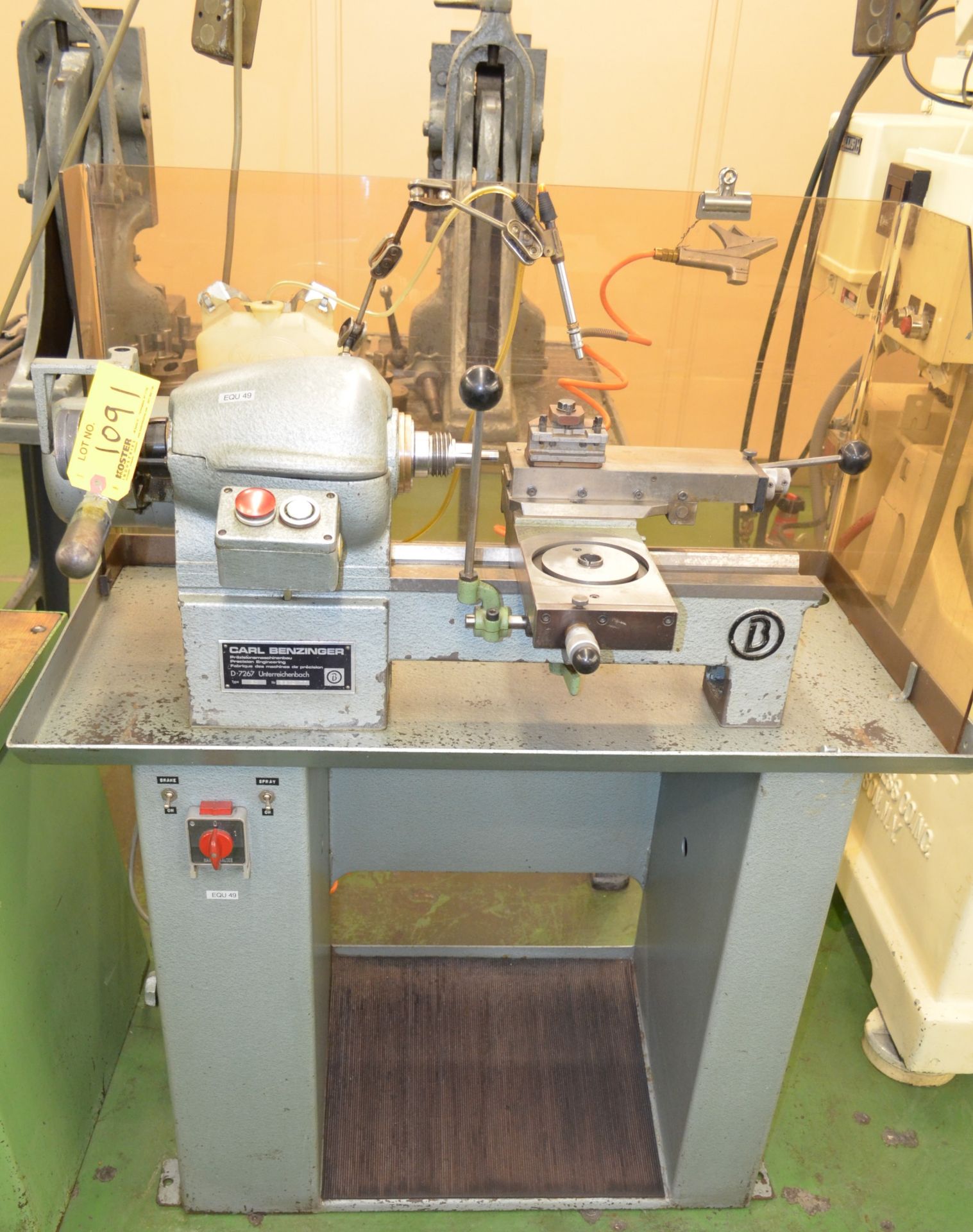 BENZINGER JEWELERS LATHE, WITH COMPOUND & COLLET CLOSER