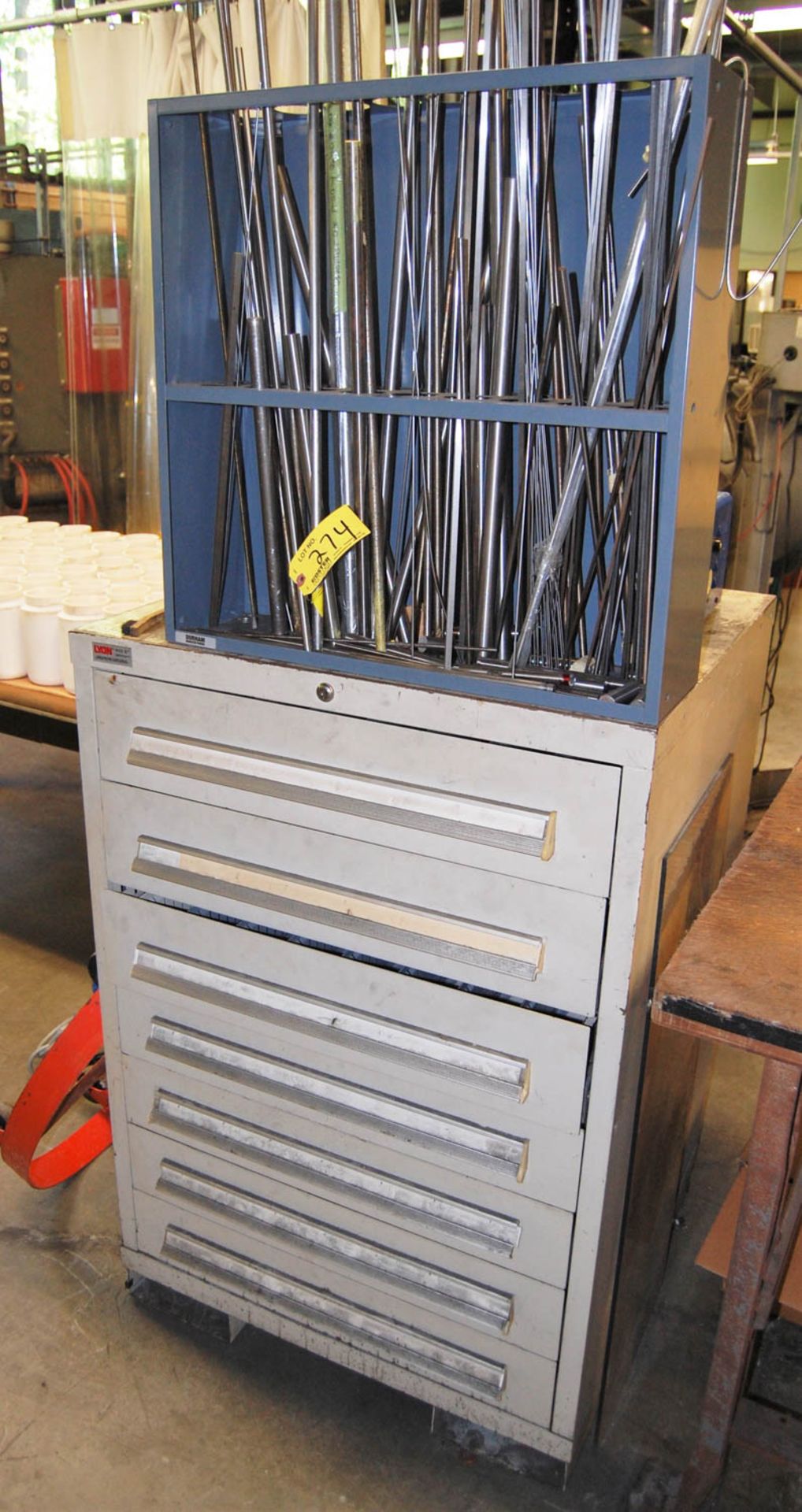 LYON TOOL STORAGE CABINET WITH DRILL ROD