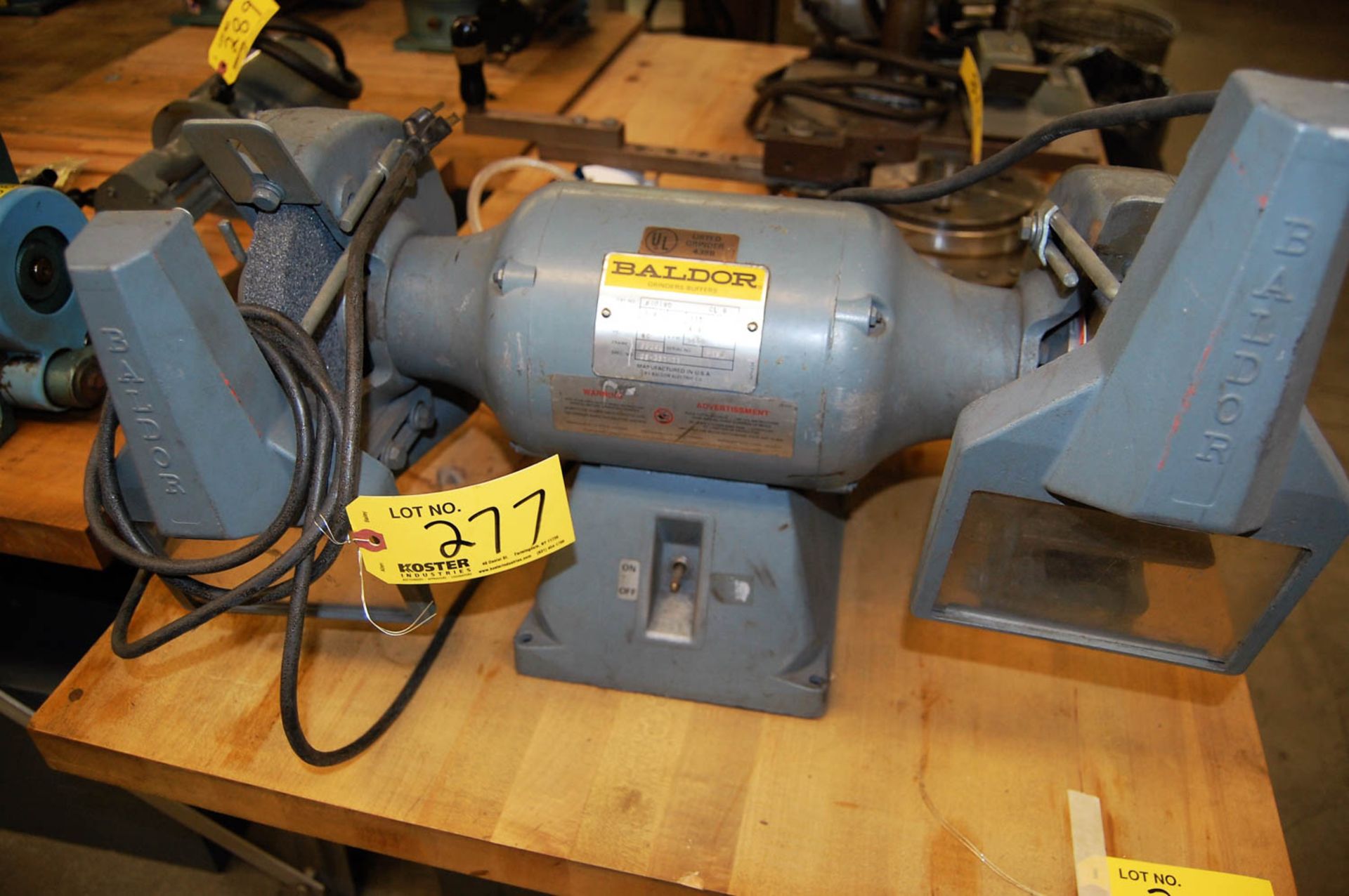 BALDOR 8" DOUBLE END BENCH TYPE GRINDER