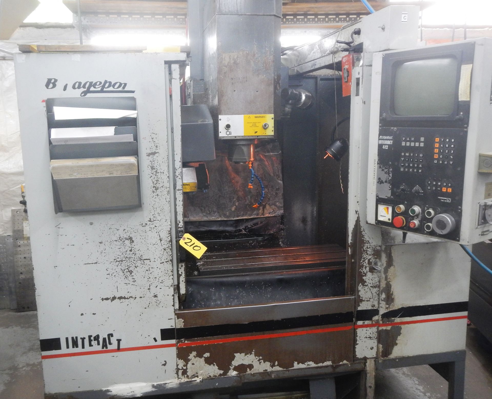 BRIDGEPORT MDL. INT-412V INTERACT CNC VERTICAL MACHINING CENTER, WITH BT-40 TAPER SPINDLE, - Image 2 of 5
