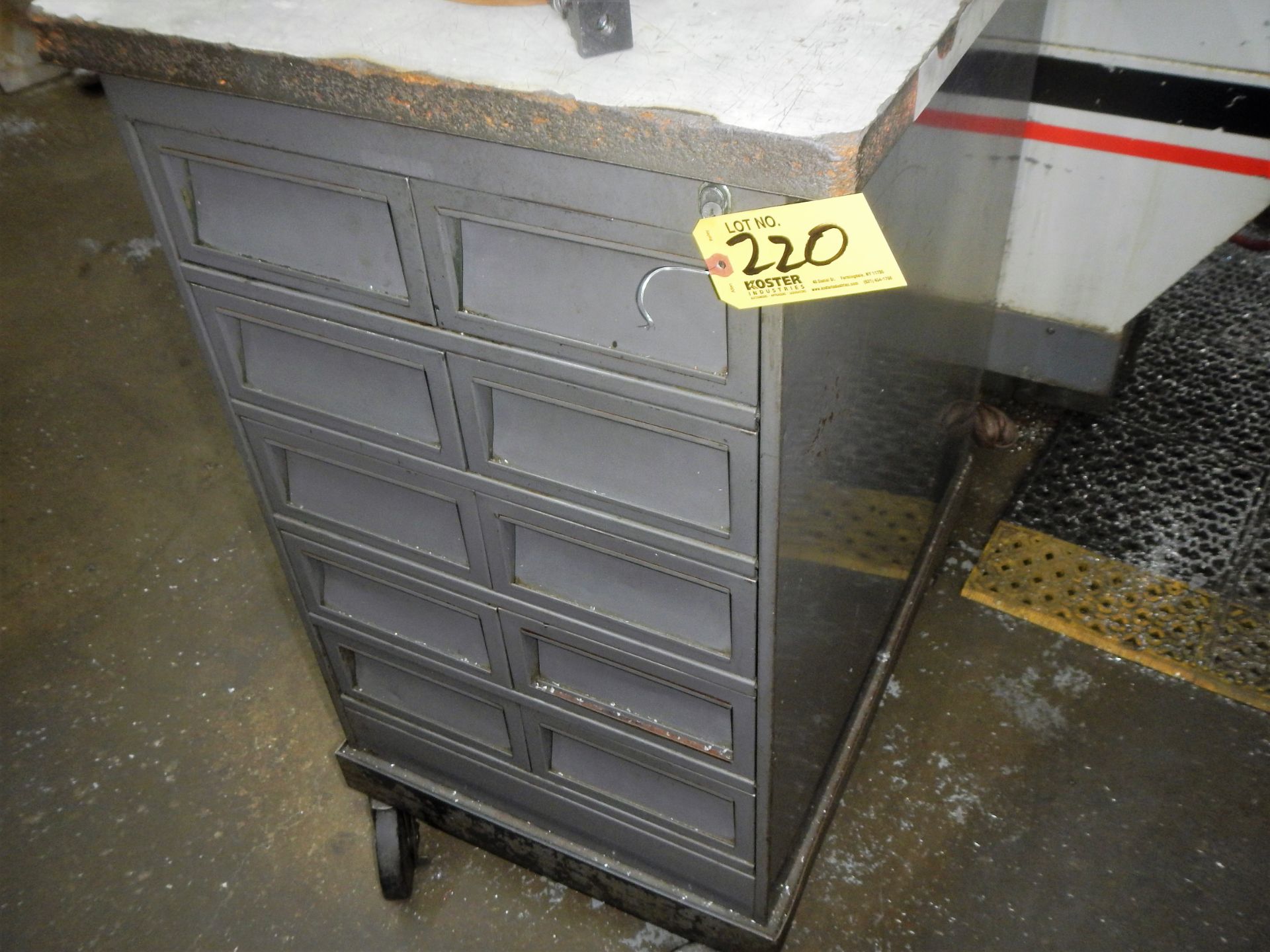 5 DRAWER CABINET WITH HOLDOWNS