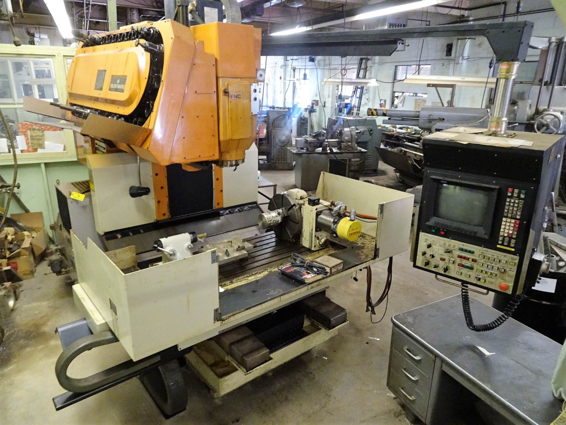 LEBLOND MAKINO MDL. FNC 106 CNC VERTICAL MACHINING CENTER, WITH 24" X 55" TABLE, MAKINO ROTARY