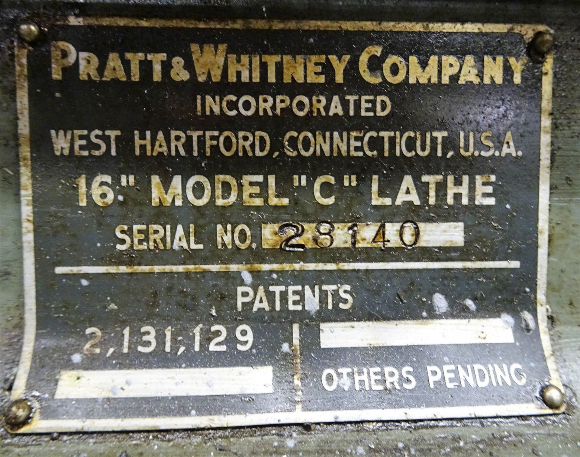 19" X 78" PRATT & WHITNEY MDL. 16"C LATHE, WITH 10" 3-JAW CHUCK, 6-1/2" STEADY REST, 12" STEADY - Image 7 of 9