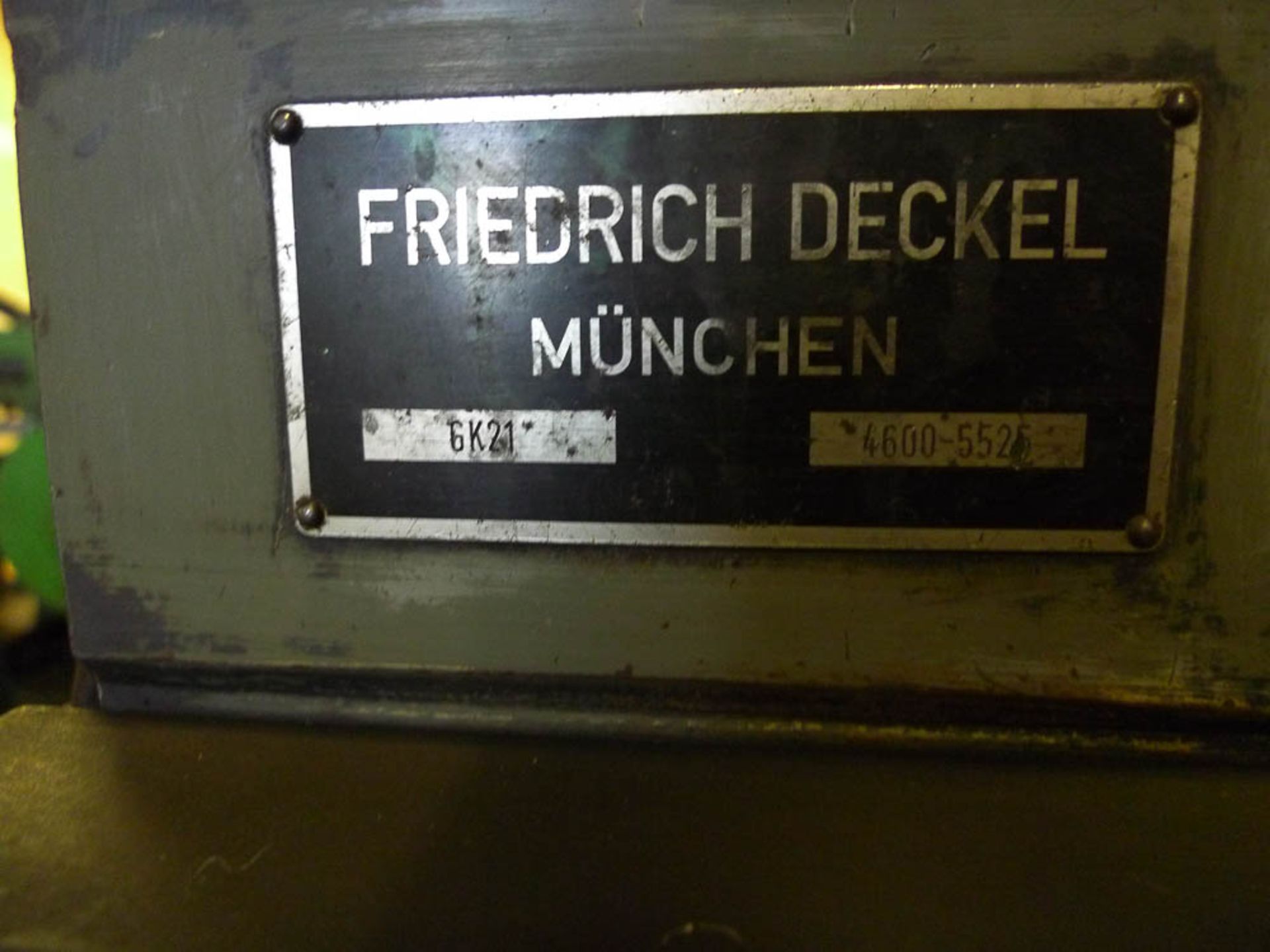 FREDRICH DECKEL MODEL GK21 ENGRAVER, S/N: 4600-5525 - Image 6 of 16