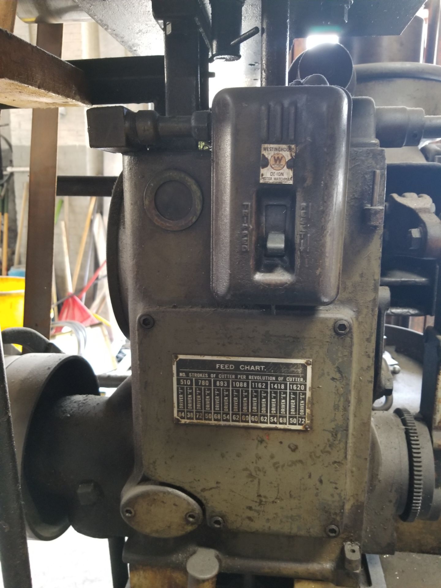 FELLOWS TYPE 72 HIGH-SPEED GEAR SHAPER, S/N: 13338 - Image 3 of 3