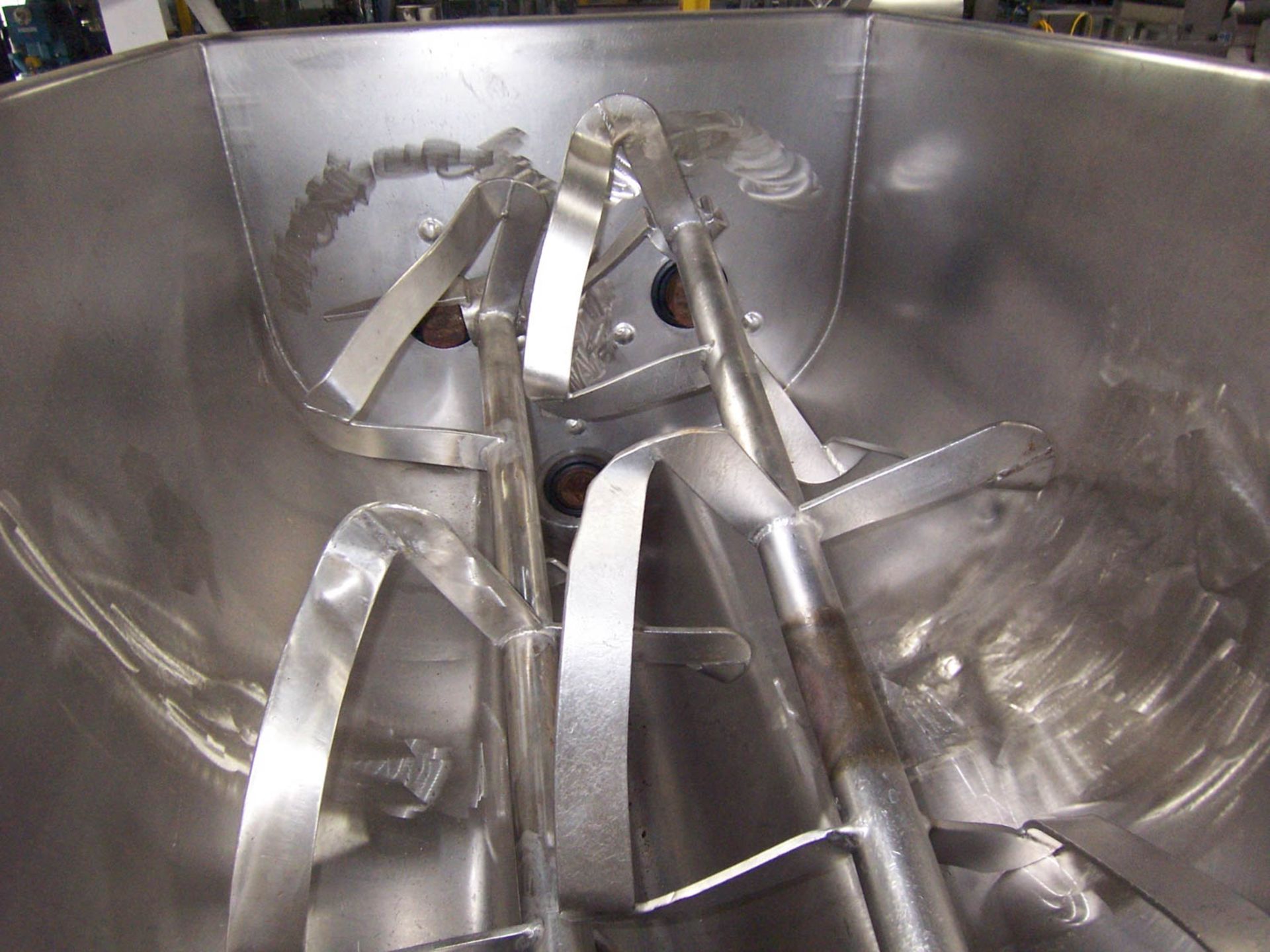 HOBART MDL. 4356-A STAINLESS STEEL DUAL SHAFT MIXER, APPROX. 20 CU FT, BOTTOM AUGER DISCHARGE, S/ - Image 3 of 3