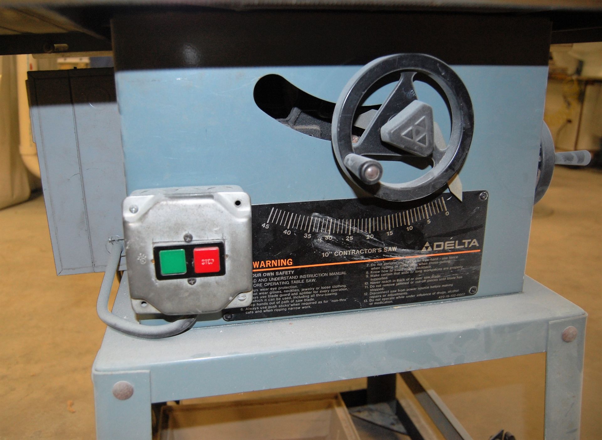 DELTA MDL. 34-444 TABLE SAW, SINGLE PHASE, 1-1/2HP, S/N: 94E97713 - Image 2 of 5